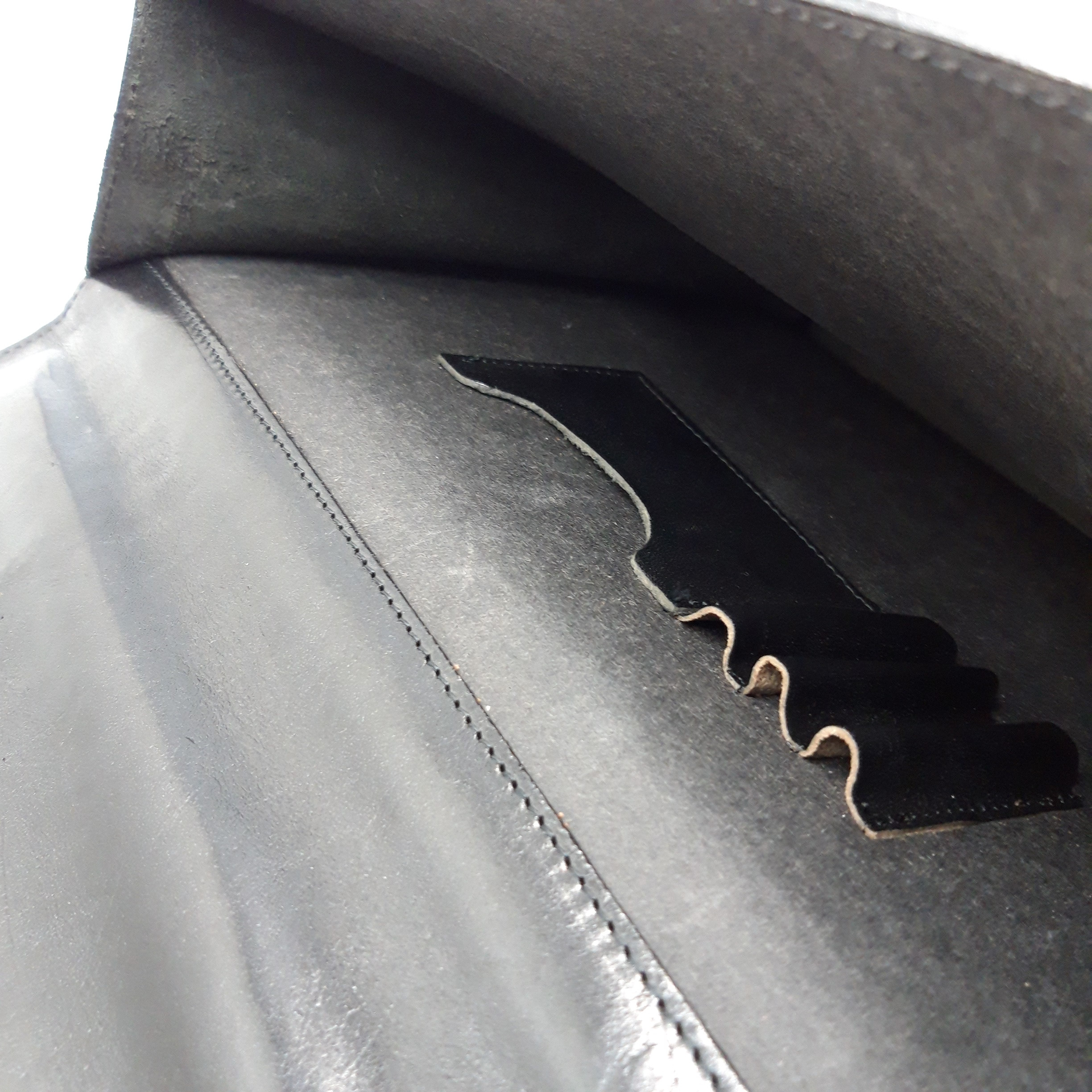 Cartable noir cuir véritable Lanchas paris Bon état - Vue 3 - 