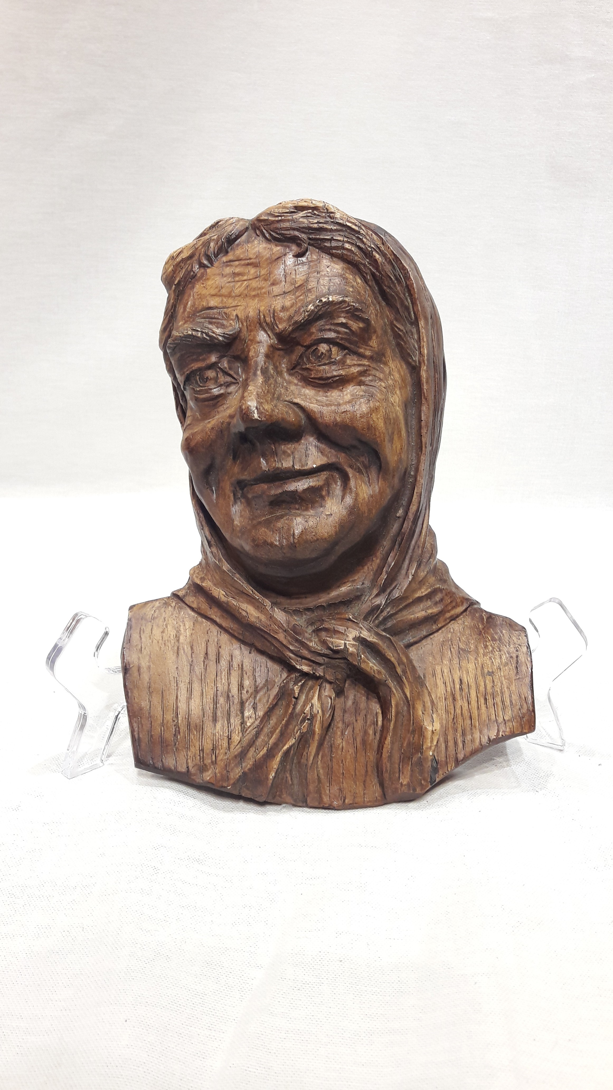 Décoration en bois d'un pêcheur et d'une vieille dame - Photo 8