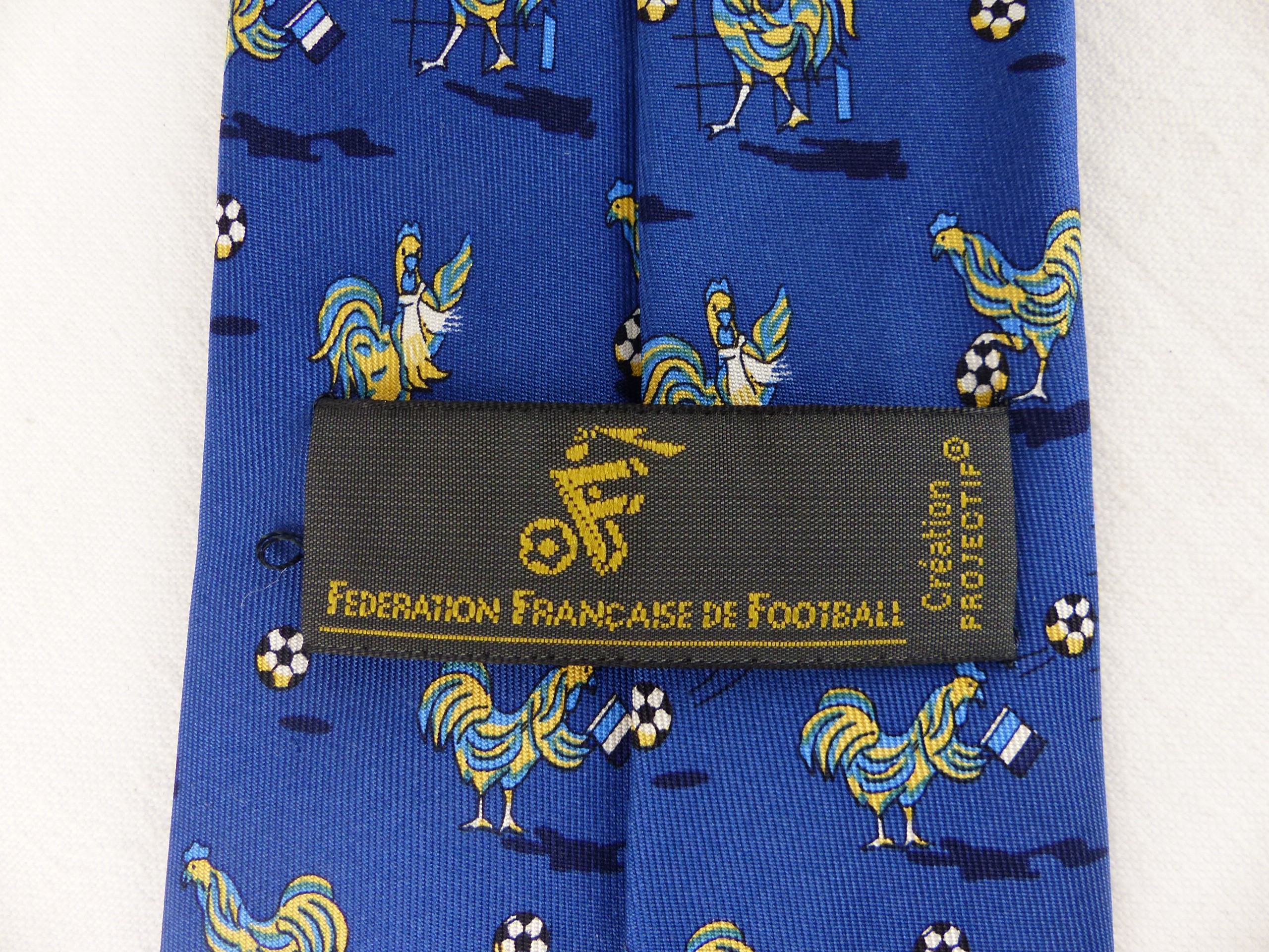 Lot de 3 cravates collector officielles de la Fédération Française de Football en soie - Photo 10