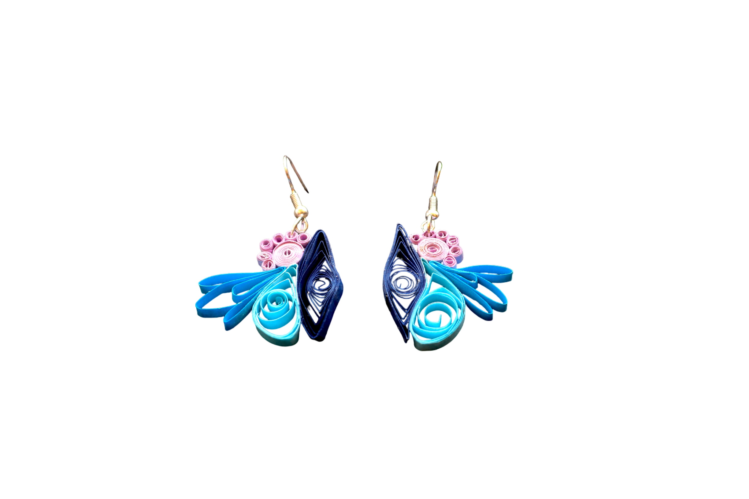 Boucles d'oreilles en papier Up-cyclé - Photo 0