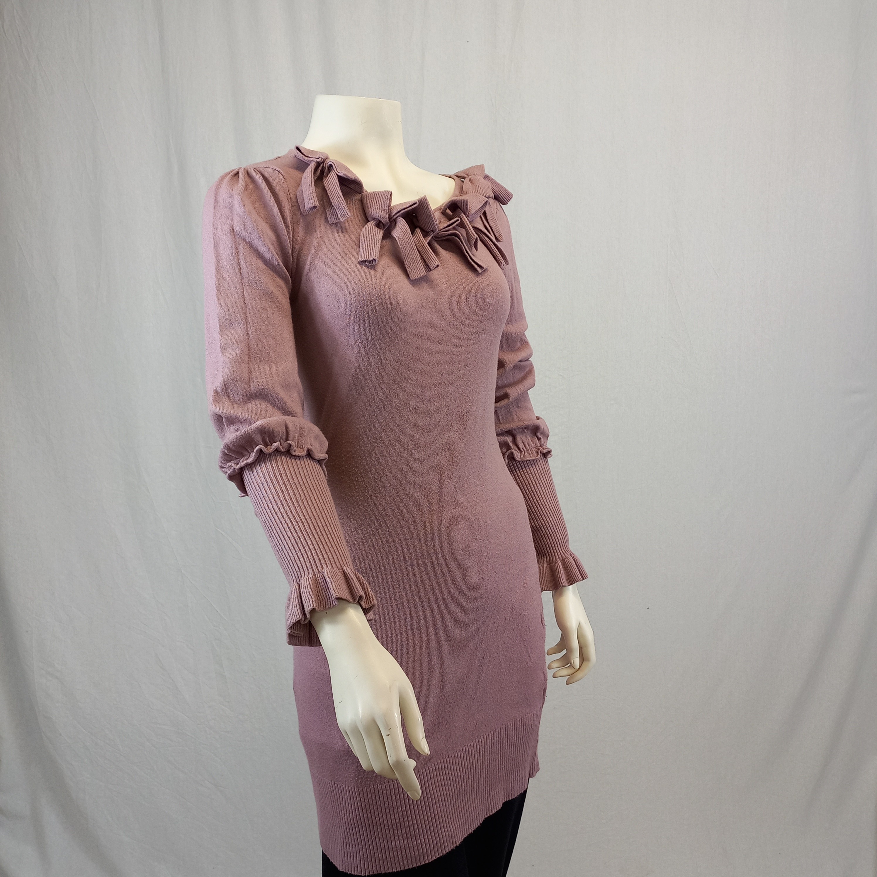 Voir photo 3 de Robe pull parme "INTRAMA" Taille S/M Robe pull parme "INTRAMA" Taille S/M - Vue 3 -