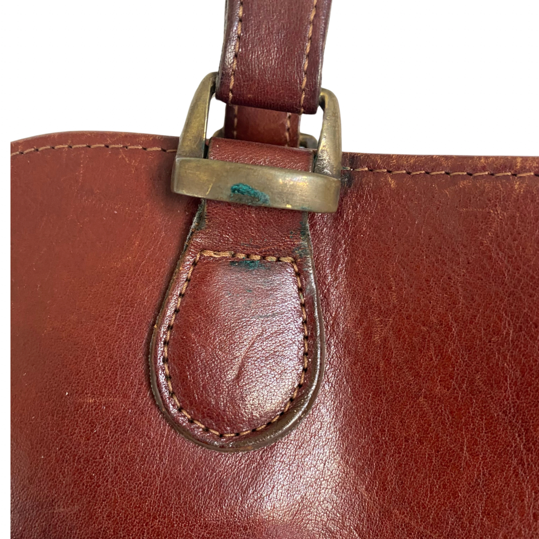 Sac sacoche mixte en cuir- Texier Bon état - Vue 8 - 