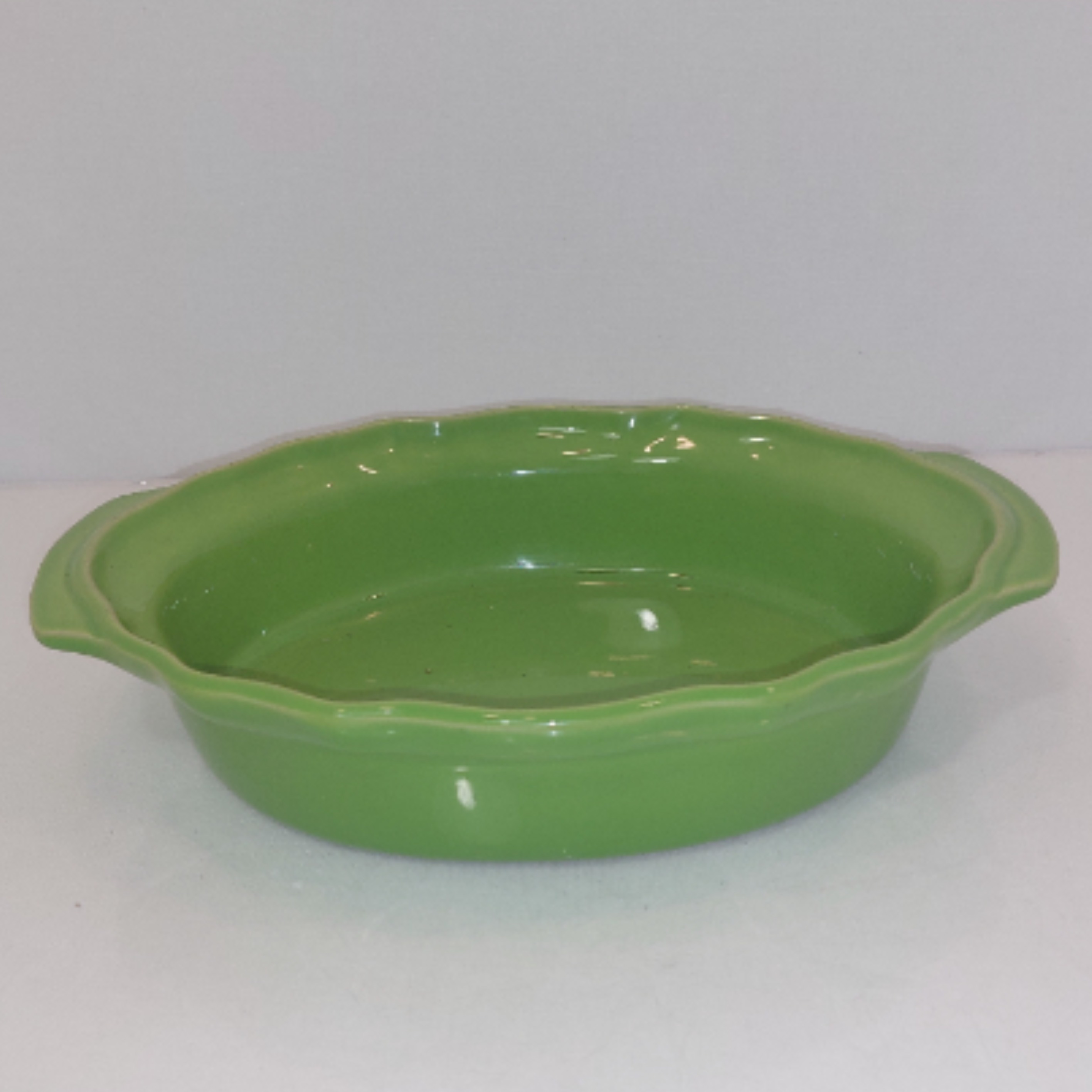 Plat four céramique vert anis " Esprit de cuisine" - Très bon état - Photo 2