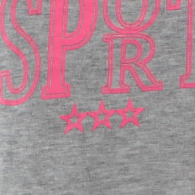 T-shirt gris imprimé écritures - Fille - Studio sport - Taille 8 ans - Photo 2