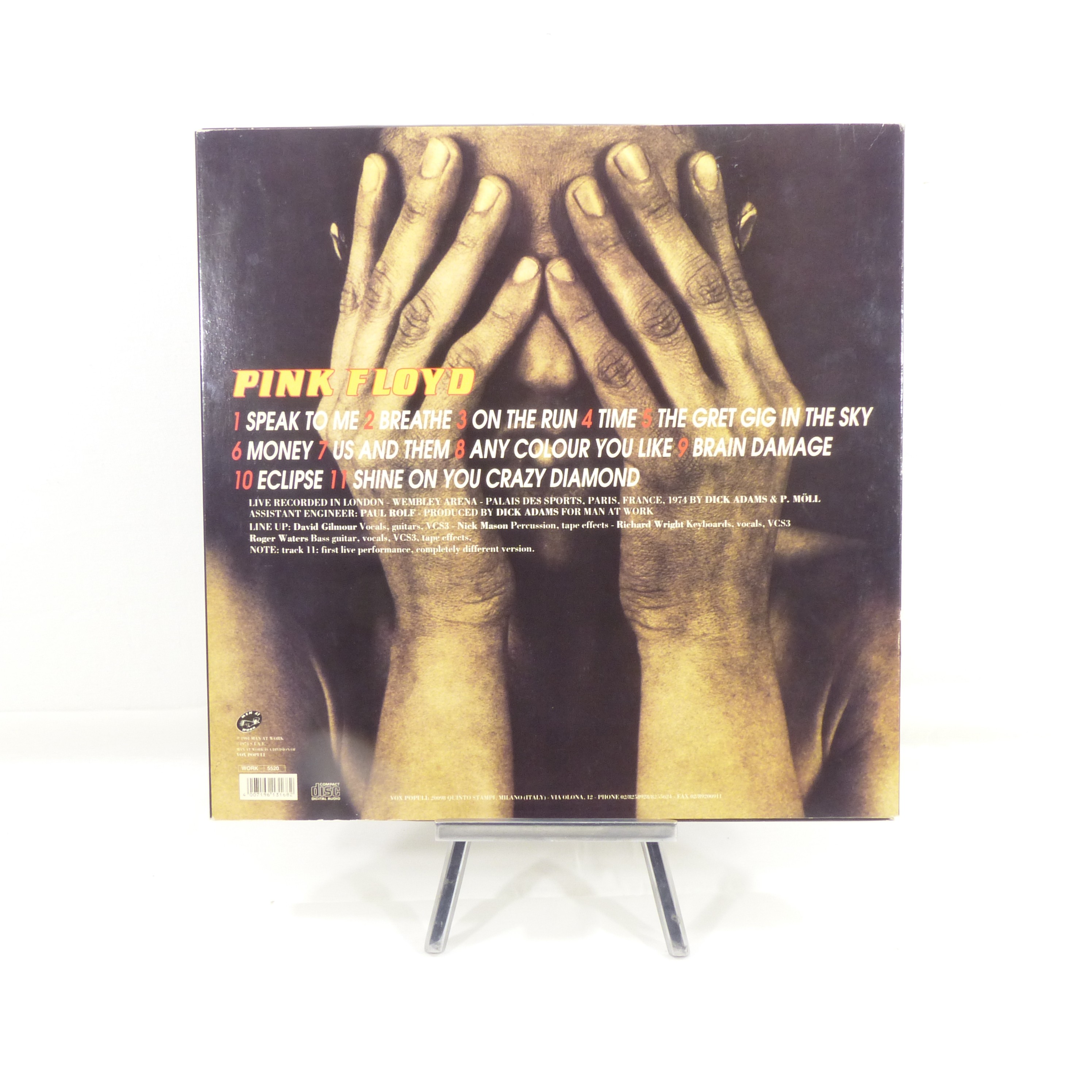 Voir photo 2 de RARE Coffret limité CD Pink Floyd / Brain Damage - Men At Work 1991 RARE Coffret limité CD Pink Floyd / Brain Damage - Men At Work 1991 Bon état - Vue 2 -