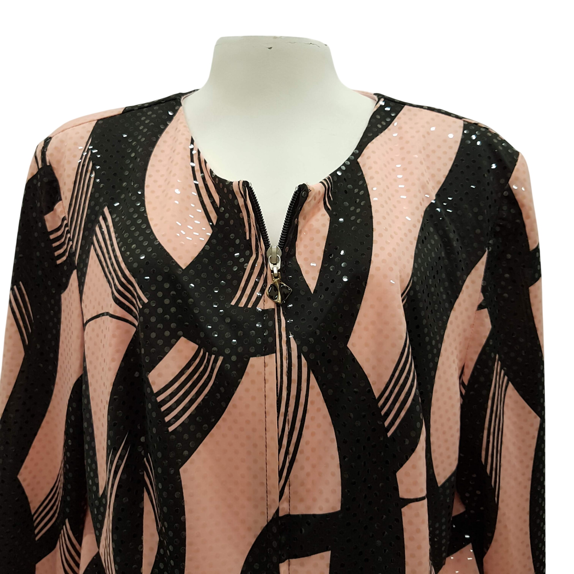 Veste de fête rose et noire - JOSEPH RIBKOFF - taille 44 - Photo 0