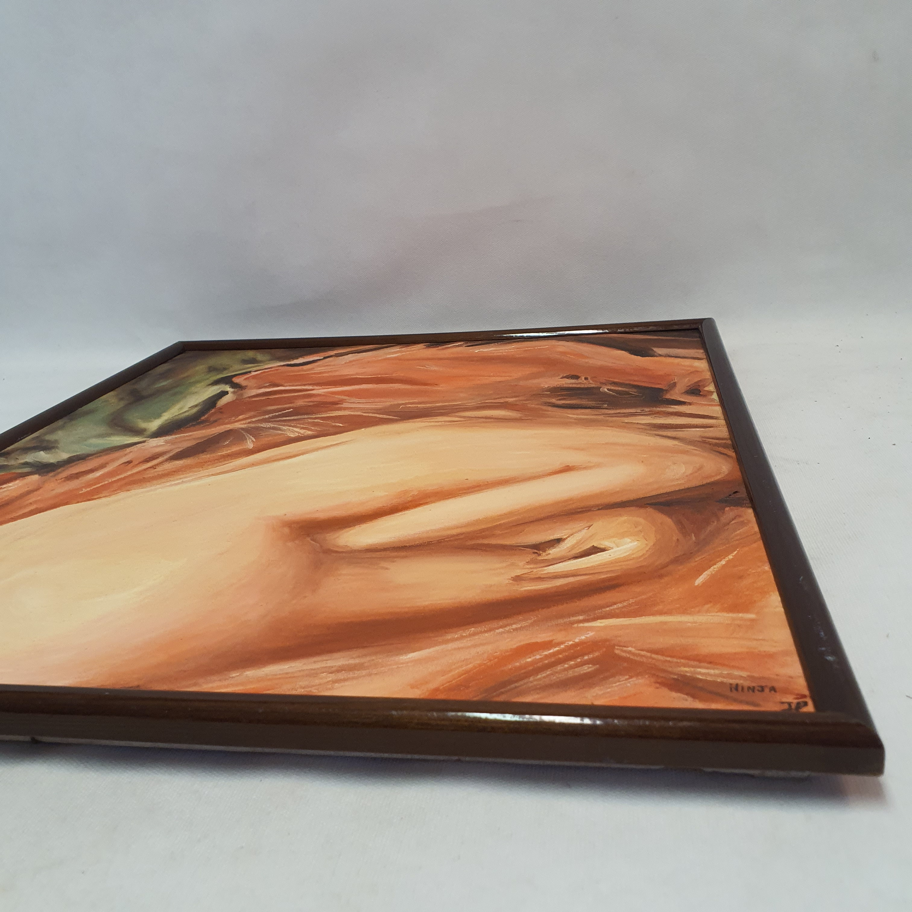 Huile sur Toile - Nude Signé Ninja État correct - Vue 5 - 