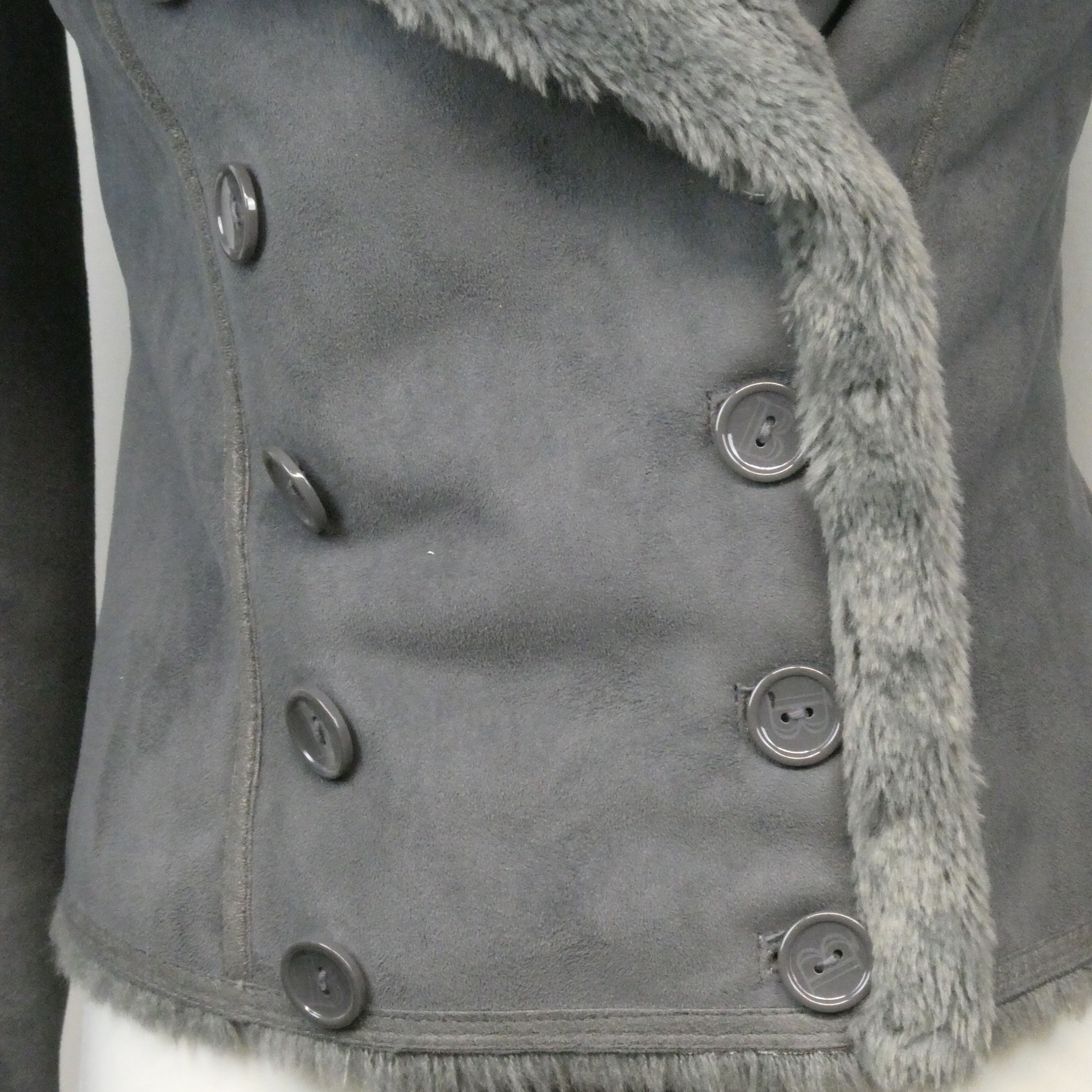 Balmain veste grise fourrure vintage - taille 36 - Photo 4