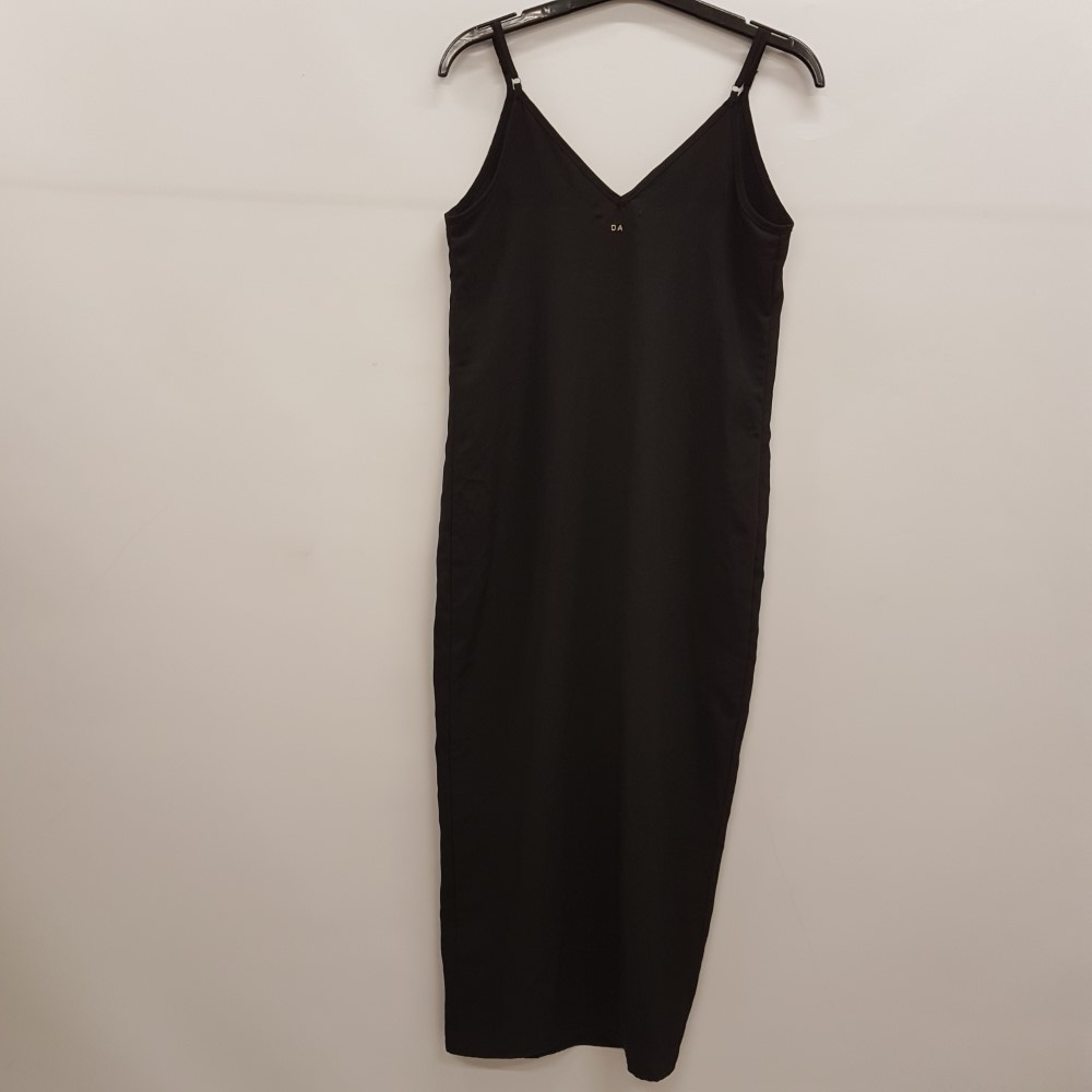 Robe longue noire à fines bretelles - DOUBLE AGENT - Taille XS  - Vue 2 - 