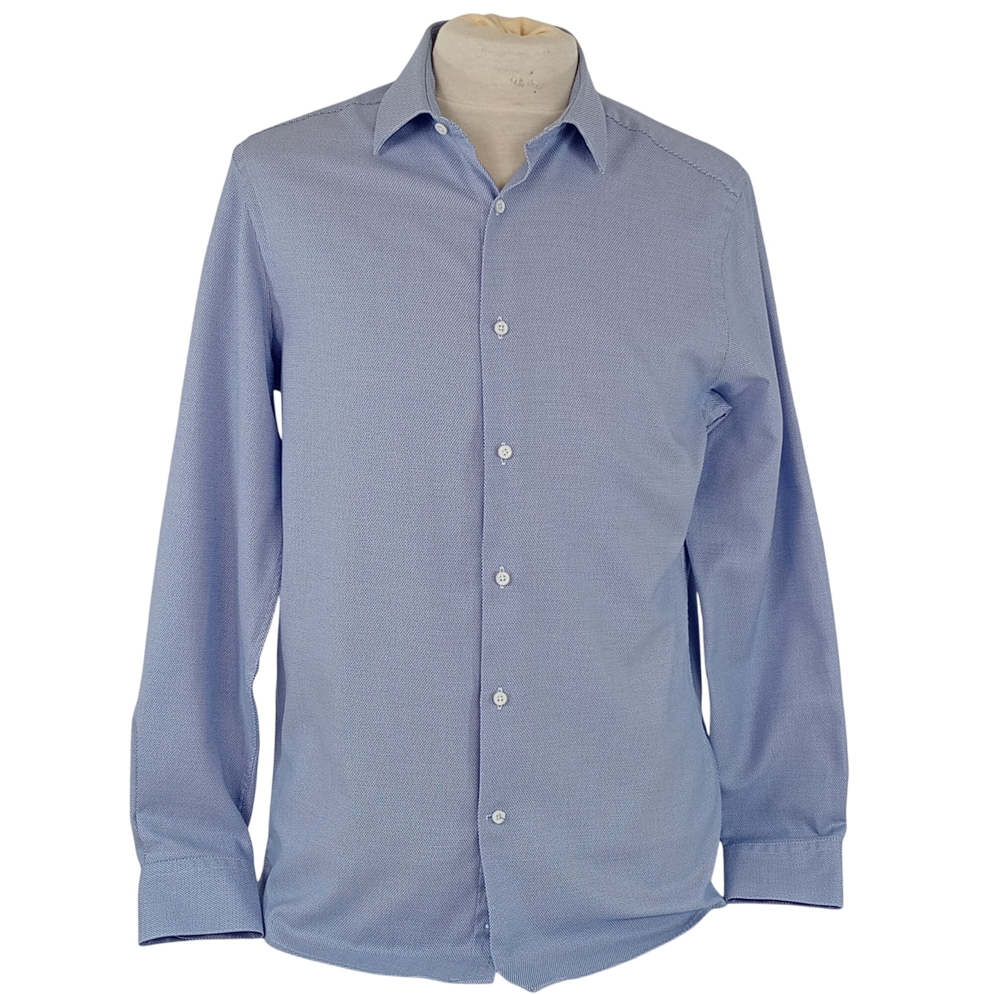 Chemise - homme - marque Burton - manches longues - couleur bleu clair - taille M (40) Très bon état -  reconditionné disponible sur Label Emmaüs