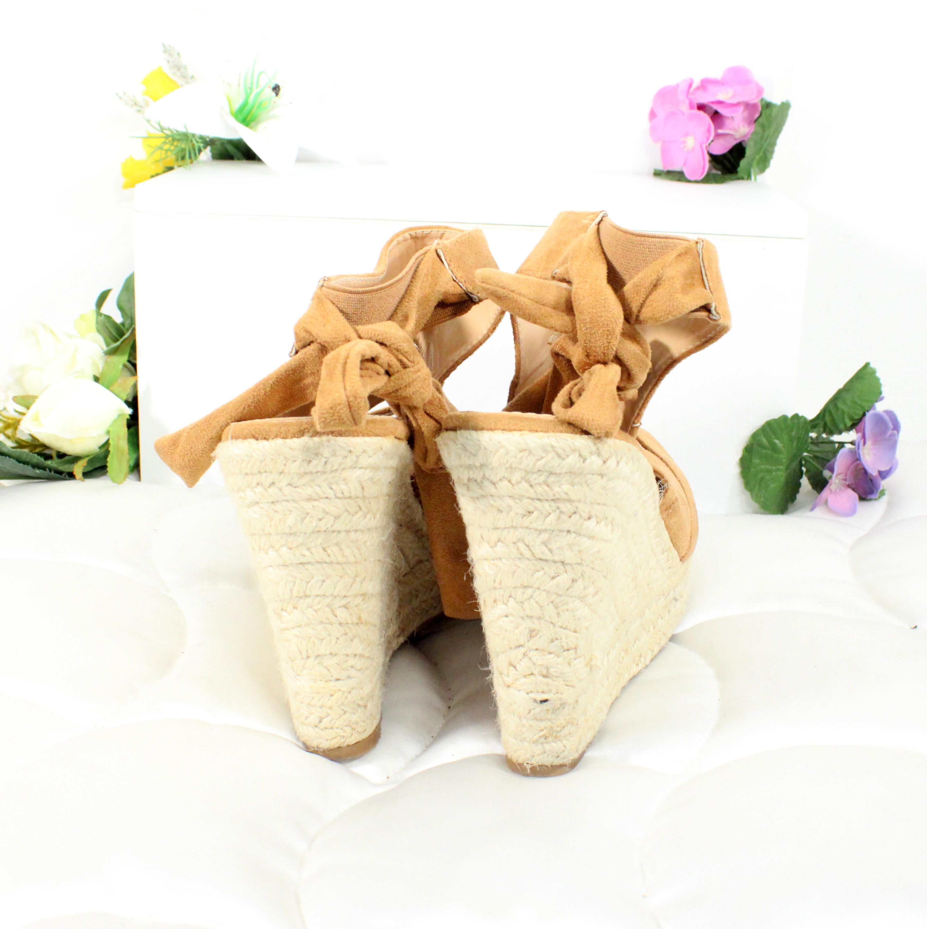 Chaussure Compensée Camel & Ecru Pointure 39 - Photo 2