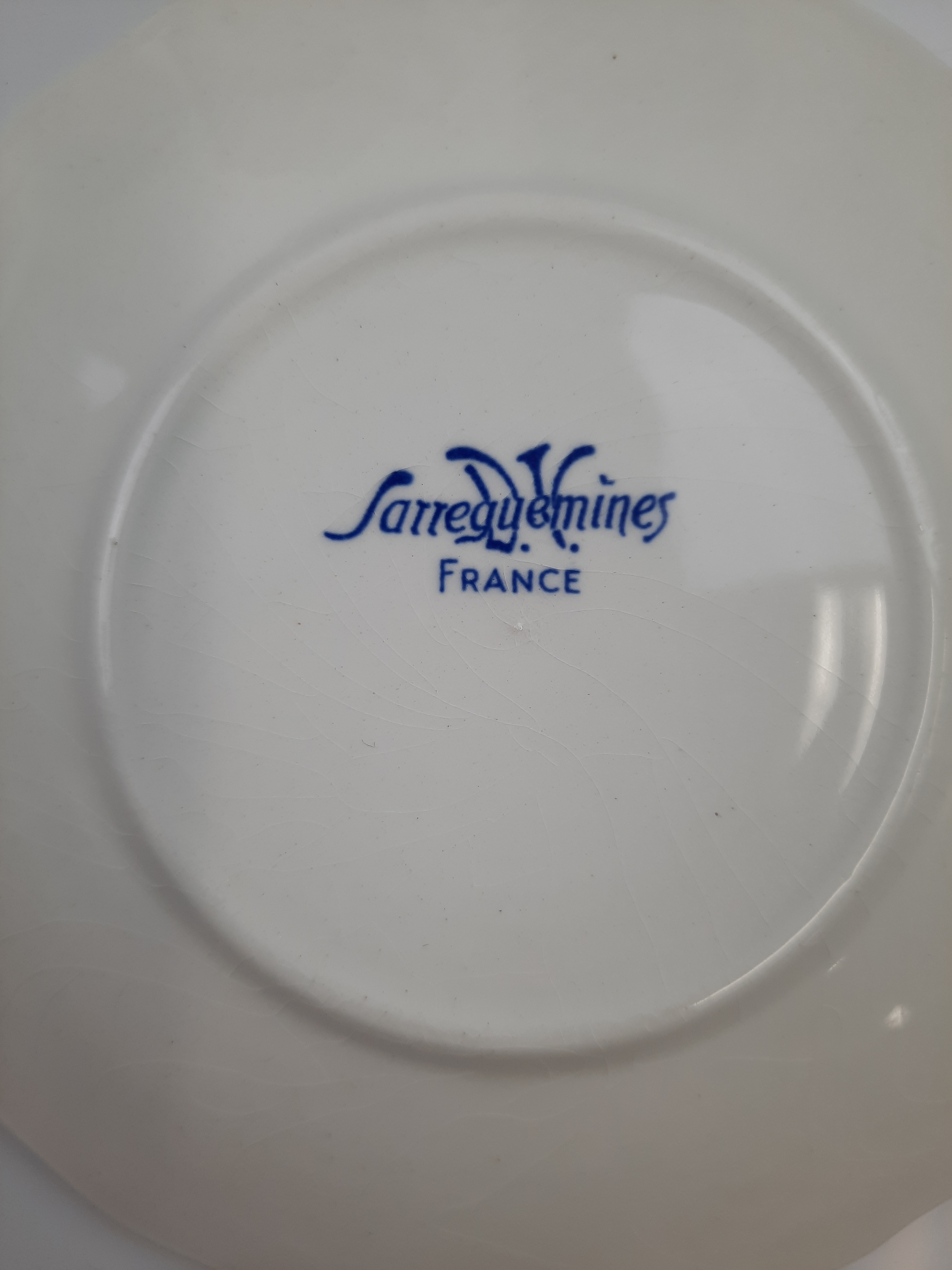 Voir photo 4 de Ensemble de 5 tasses et 6 sous tasses, Sarreguemines Ensemble de 5 tasses et 6 sous tasses, Sarreguemines Très bon état - Vue 4 -