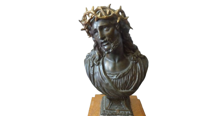 Buste de Jésus Christ en régule - Photo 7