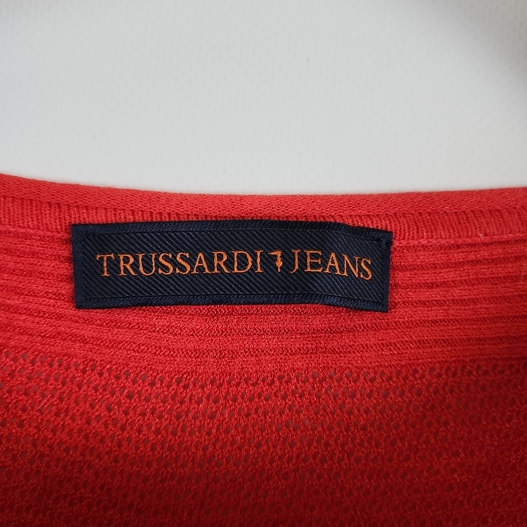 Trussardi Jeans - pull orange - Taille XS/ U ( estimé) Très bon état - Vue 4 - 