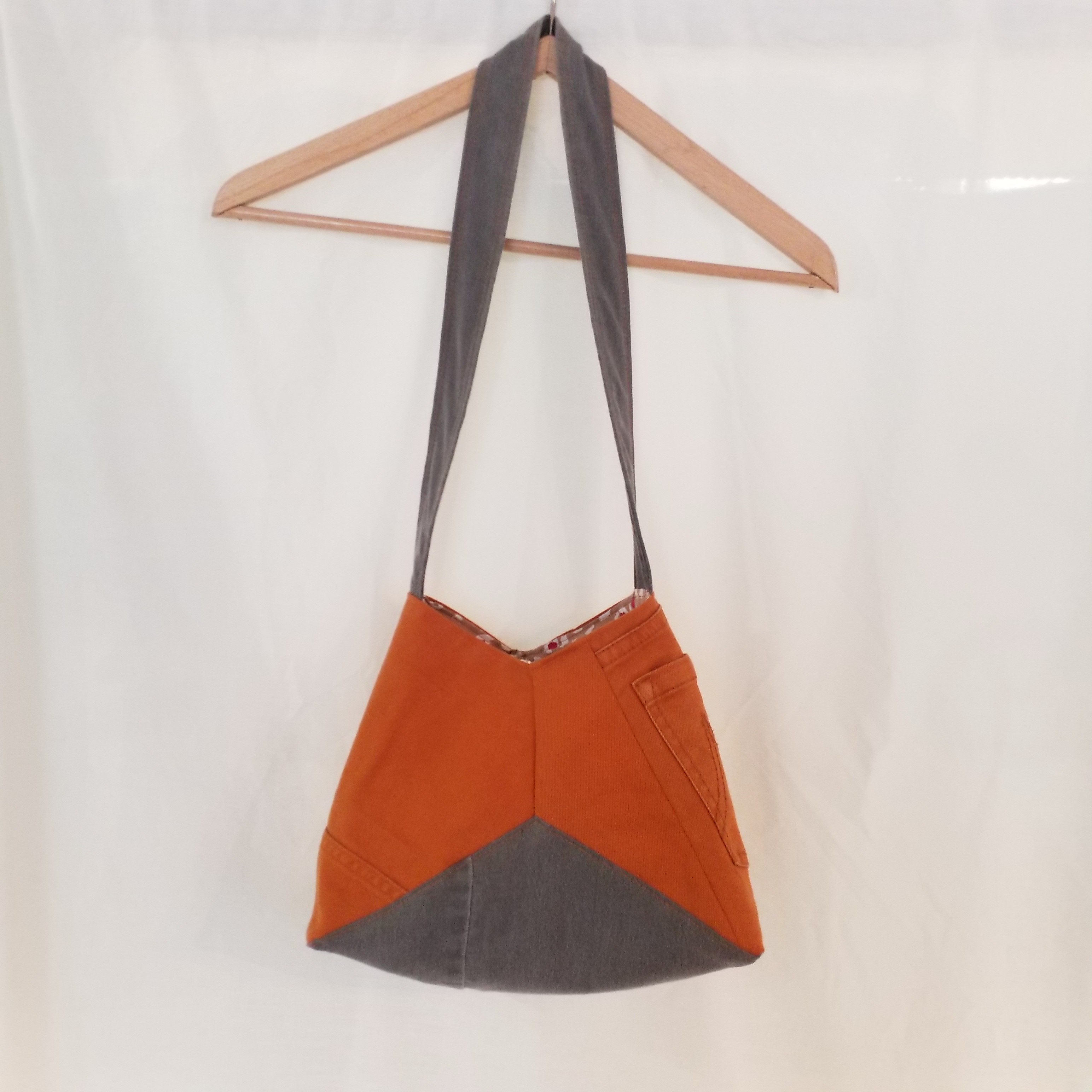 Sac à bandoulière création Frip’On bicolore Comme neuf - Vue 5 - 