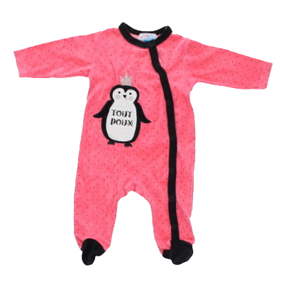 Pyjama rose imprimé - bébé - Manon et Valentin - taille 3 mois - Photo 0