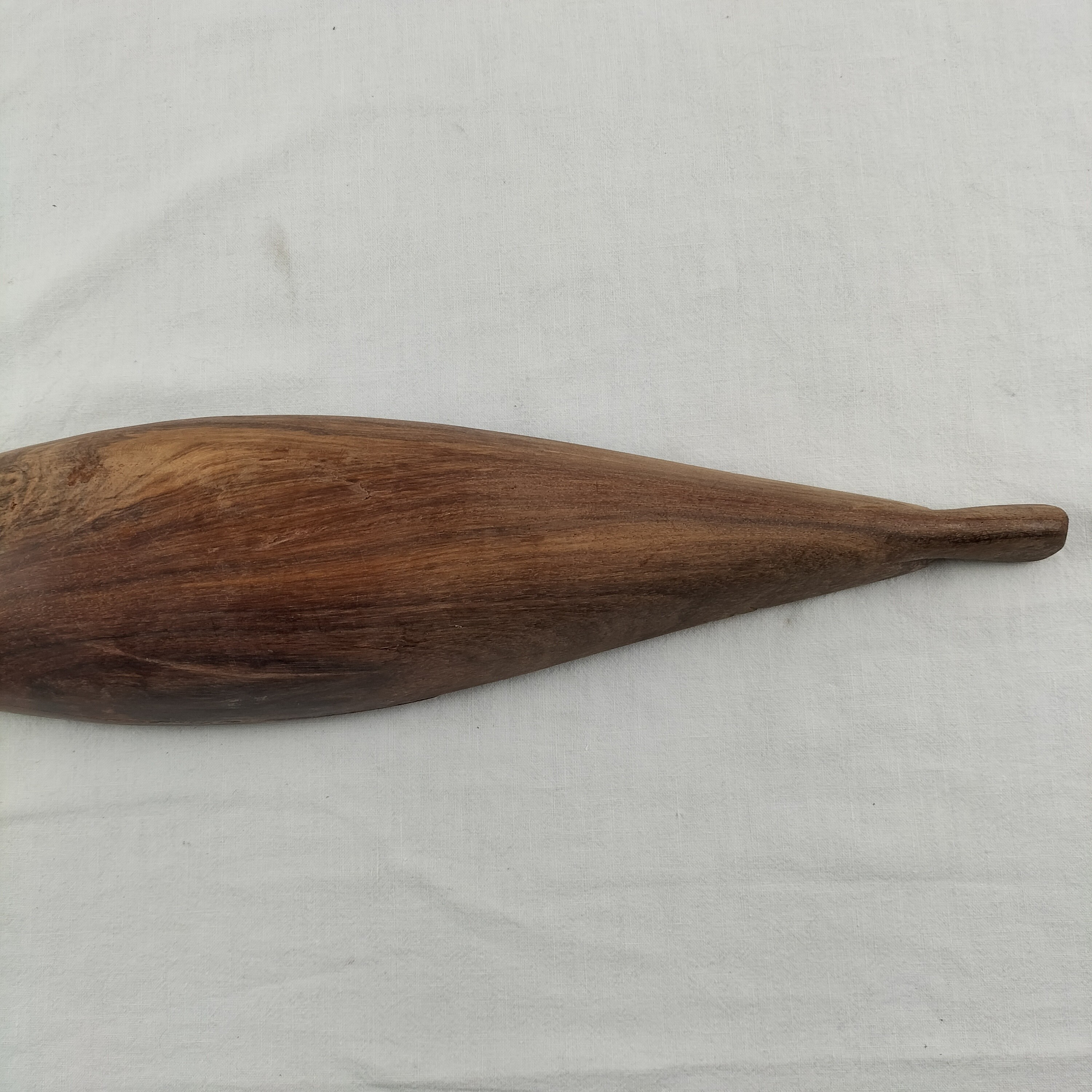 Pirogue africaine décorative en bois - Photo 4