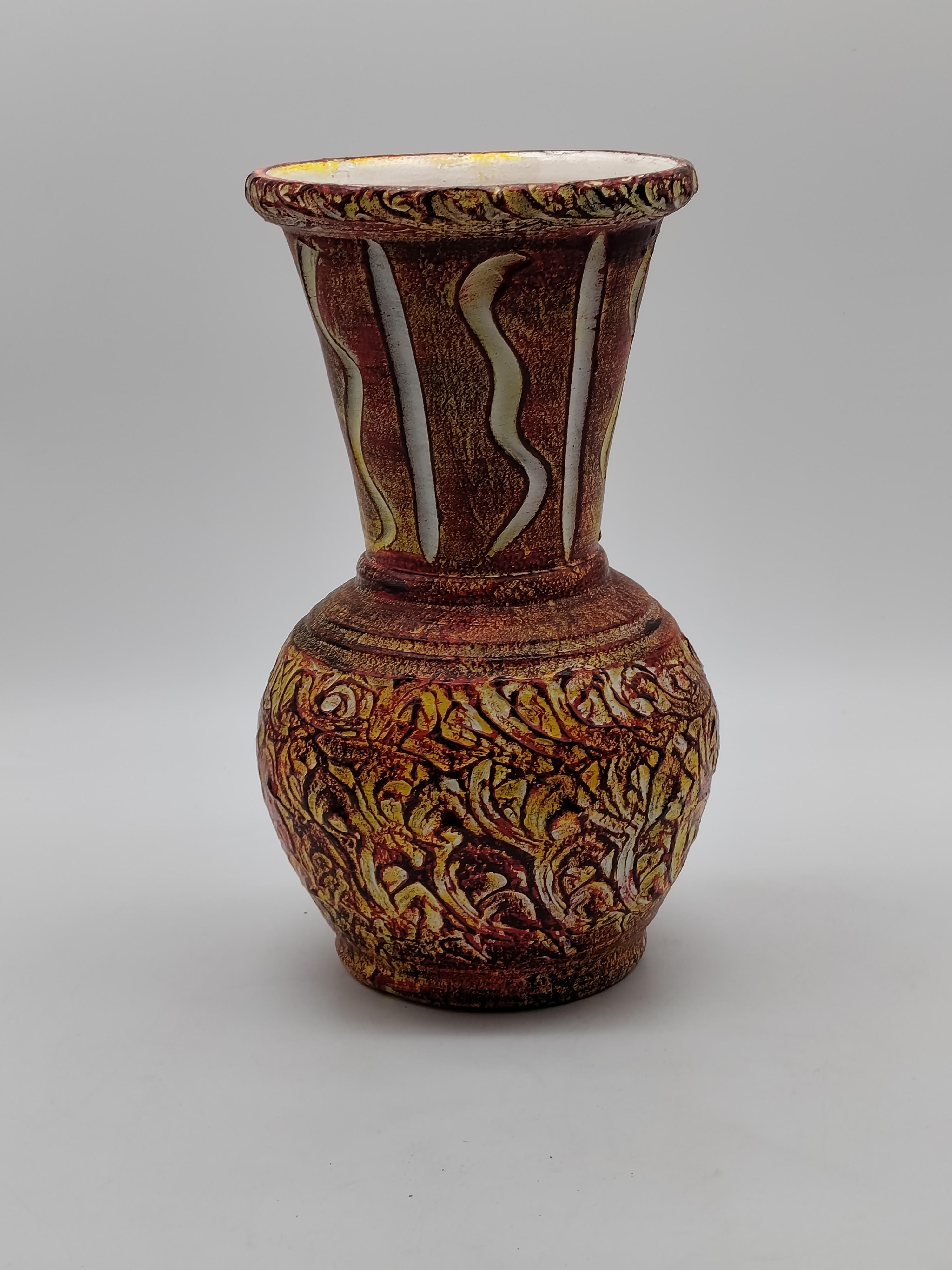 Vase moderniste Catalan en céramique peinte Très bon état - Vue 2 - 