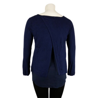 Pull bleu marine avec fibres métalliques - femme - In Extenso - taille XL - Photo 1