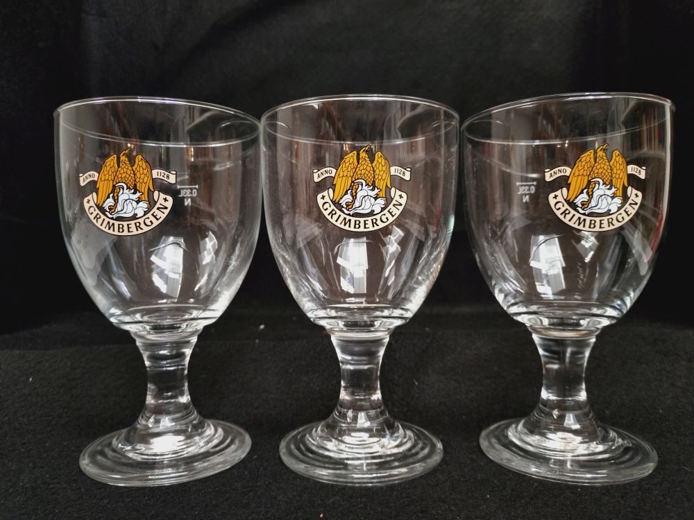 Lot de 7 verres à bière dépareillés sur 3 marques (Grimbergen-Leffe-la Meuse) - Photo 2