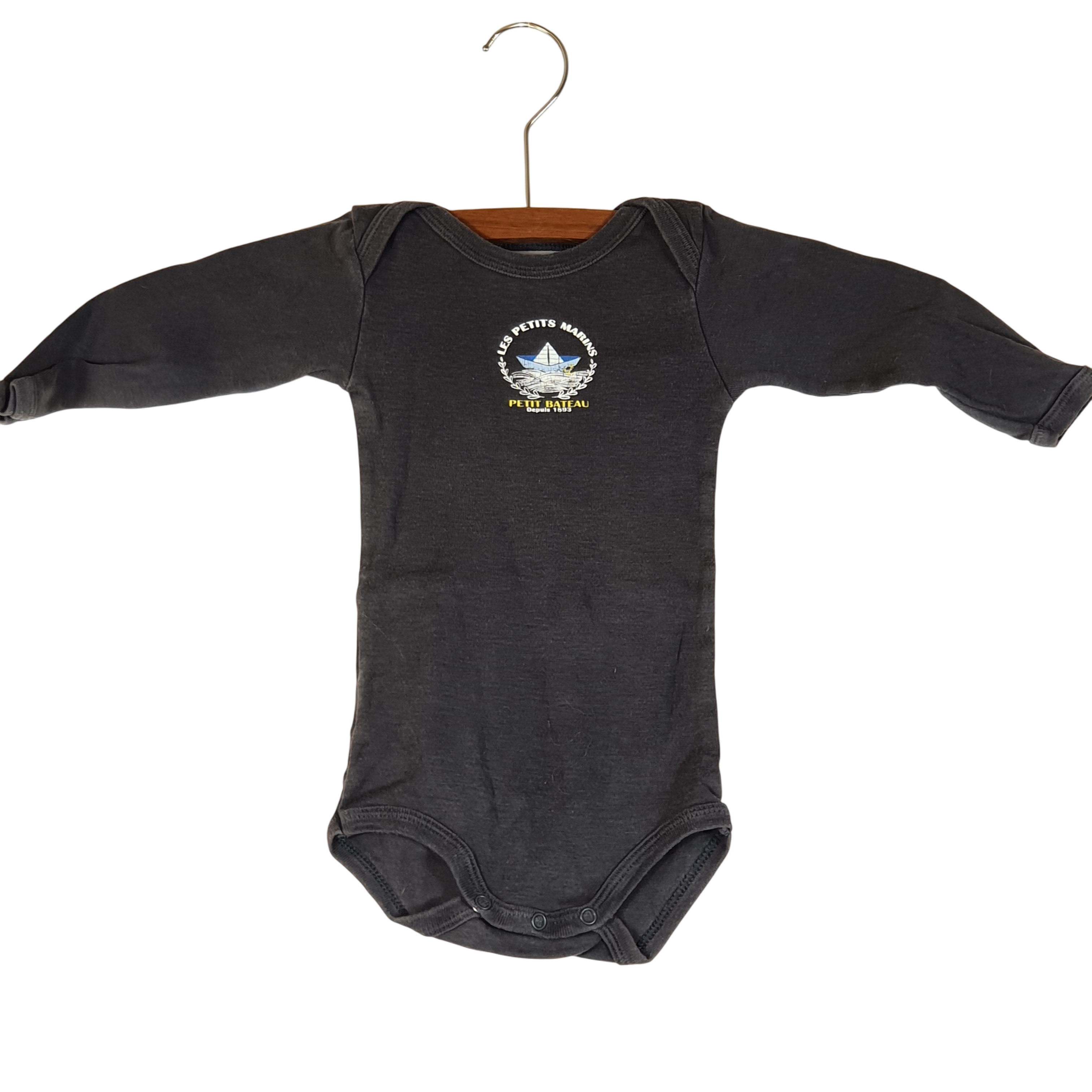 Body à manches longues kaki - Petit Bateau - 6 mois - Photo 0