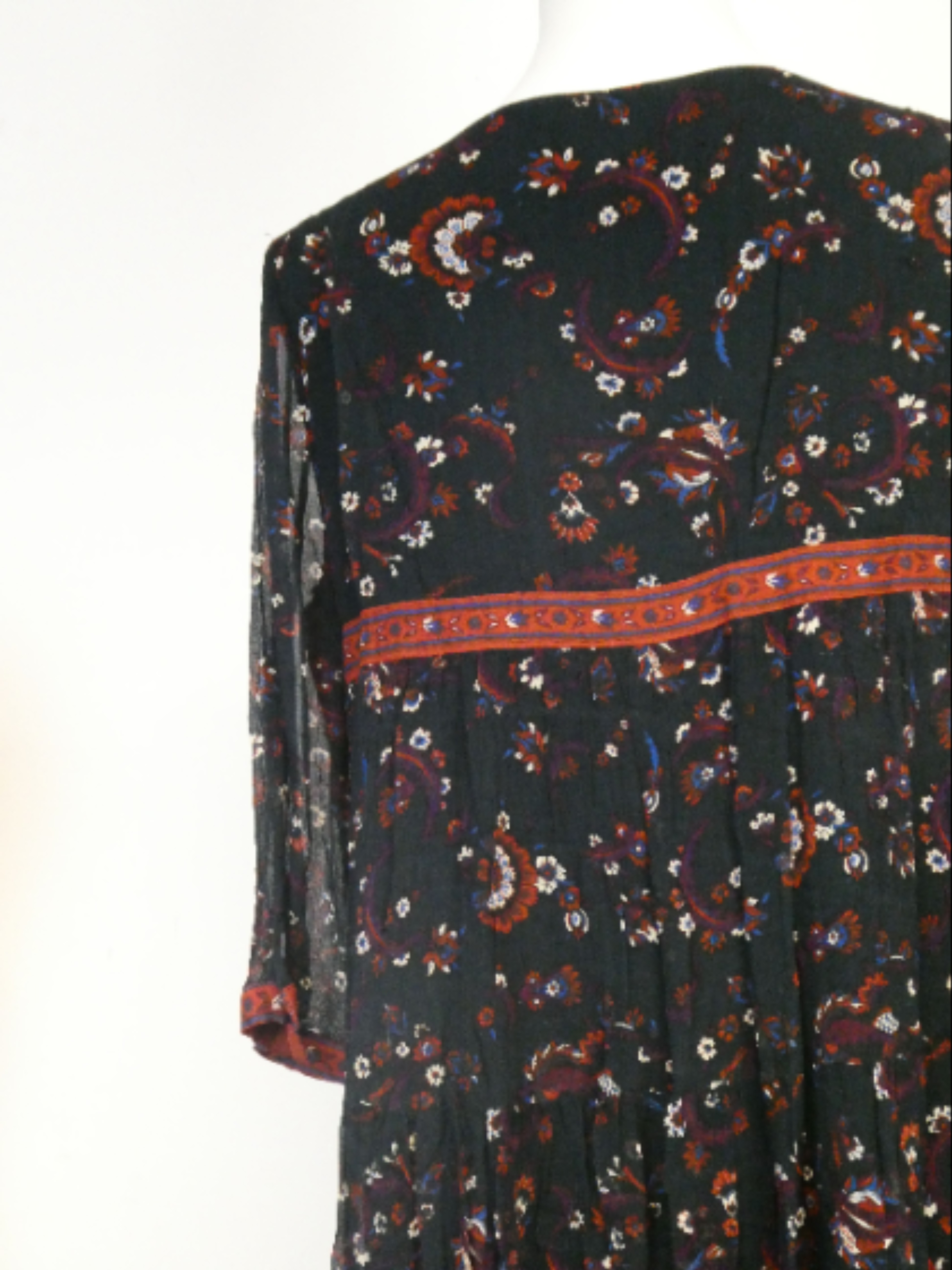 Ba&sh - Robe verte motif fleurs multicolores - T2 - Photo 8