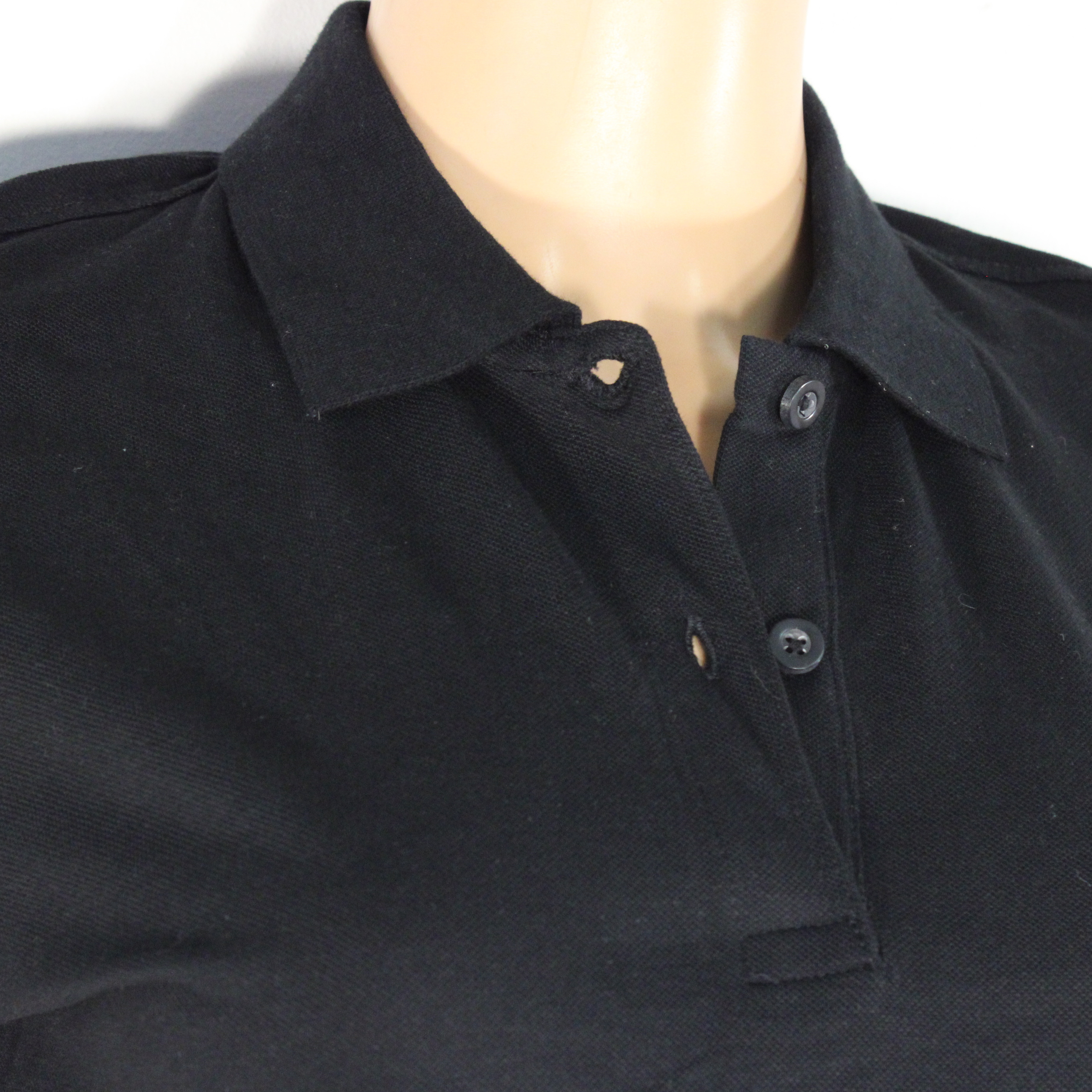 Polo Femme Noir en Coton Organique Taille S - Photo 3