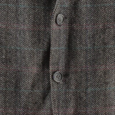 Voir photo 4 de Veste de costume grise imprimée - Homme - R.Kieffer - Taille L Veste de costume grise imprimée - Homme - R.Kieffer - Taille L Très bon état - Vue 4 -