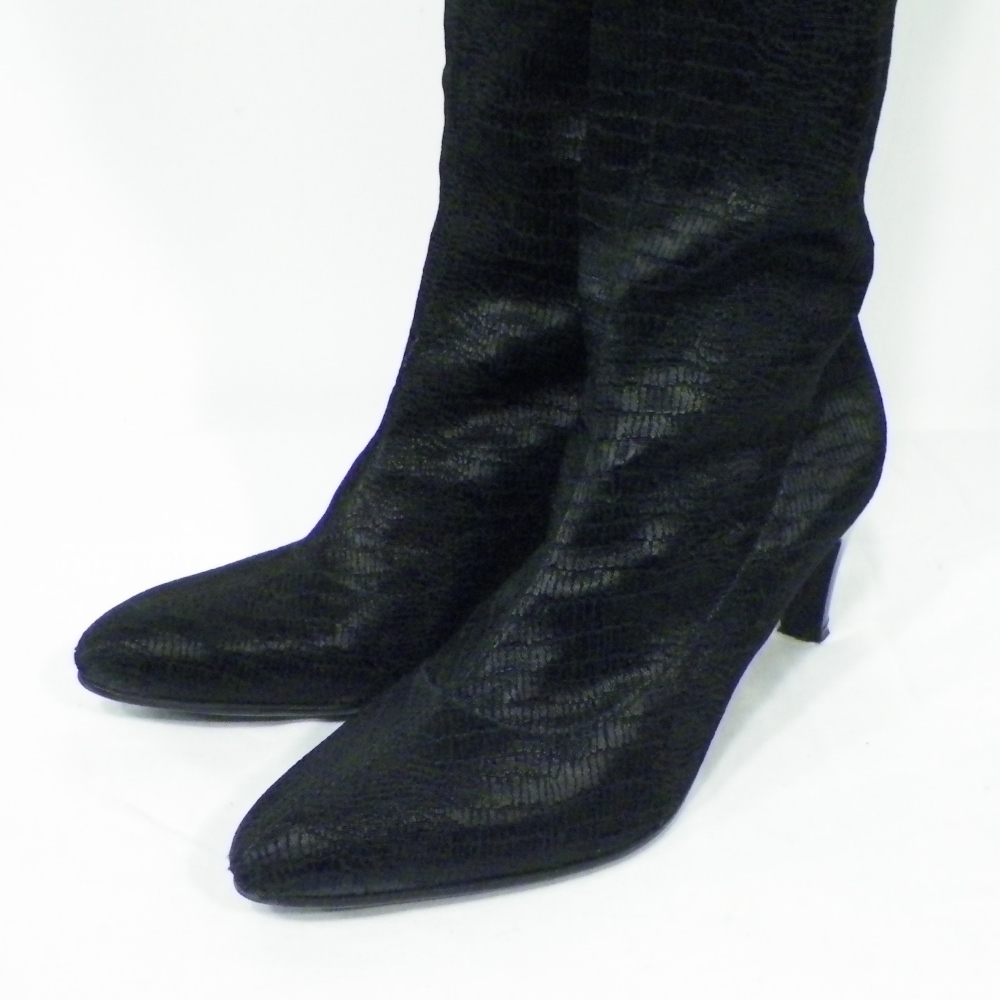 Botte Femme Noire AZUREE Pointure Estimée 35. Bon état - Vue 3 - 