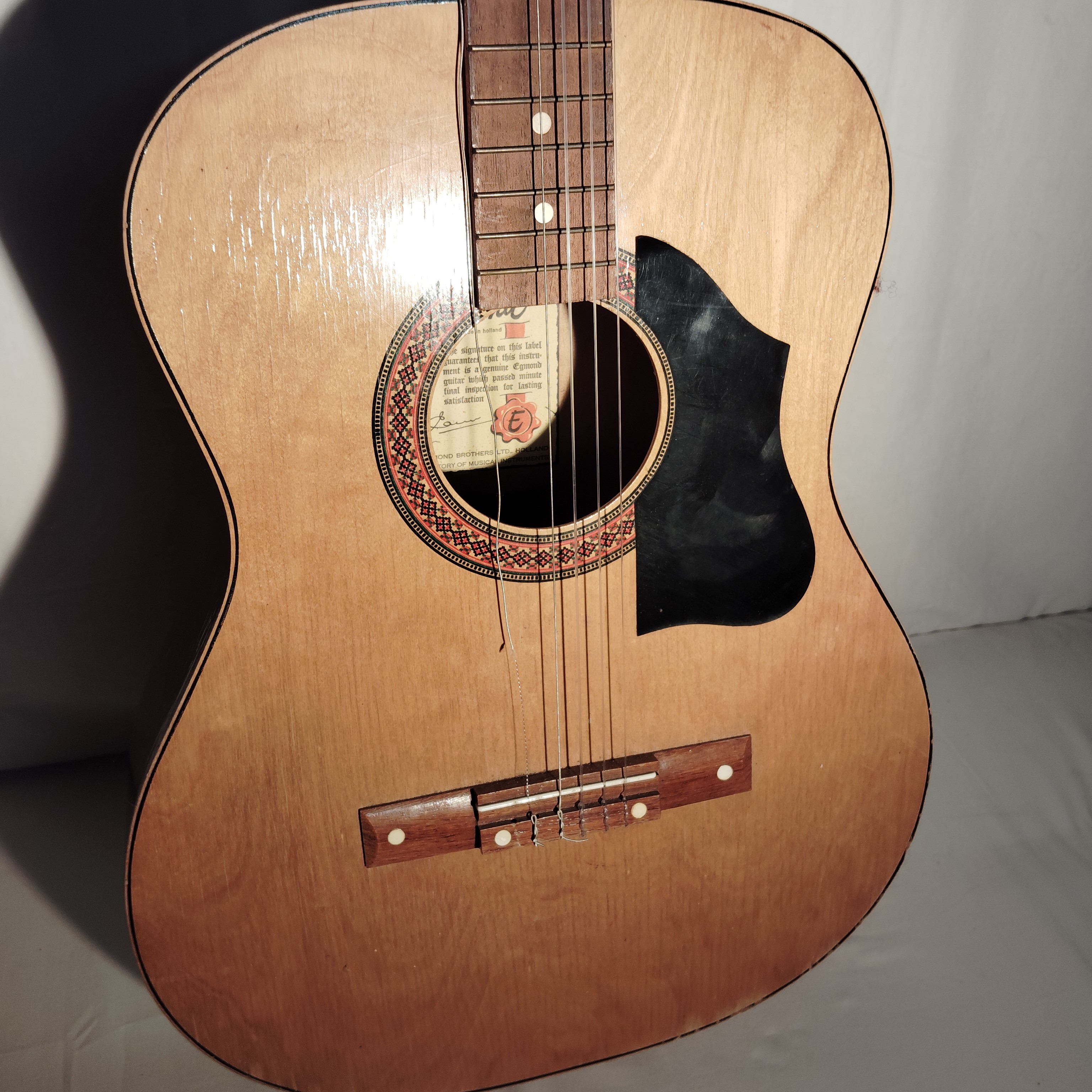 Guitare acoustique Egmond Brothers of Holland avec étui de transport et tuyau de tangage - Photo 4