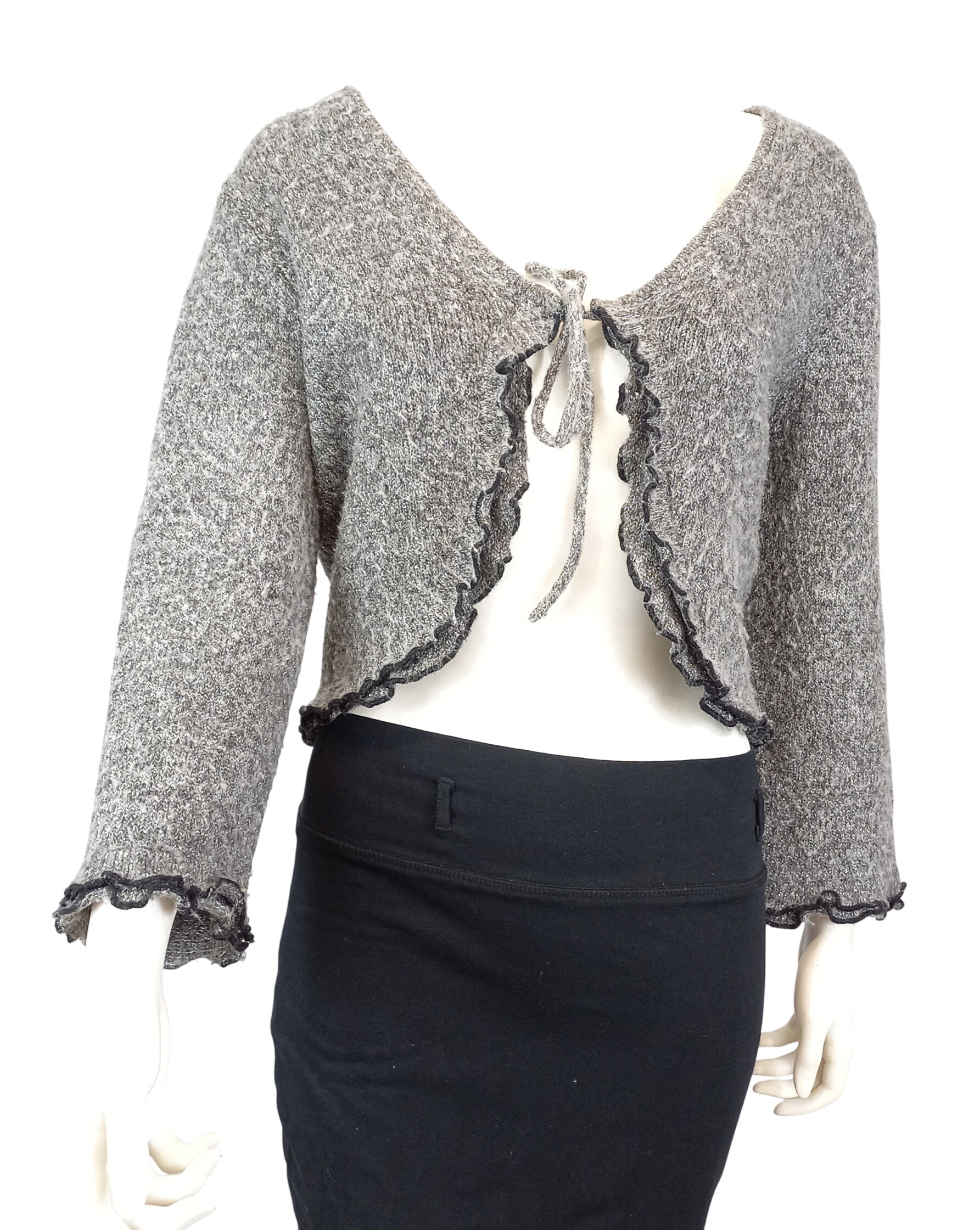 Boléro gris chiné pailletté T2 