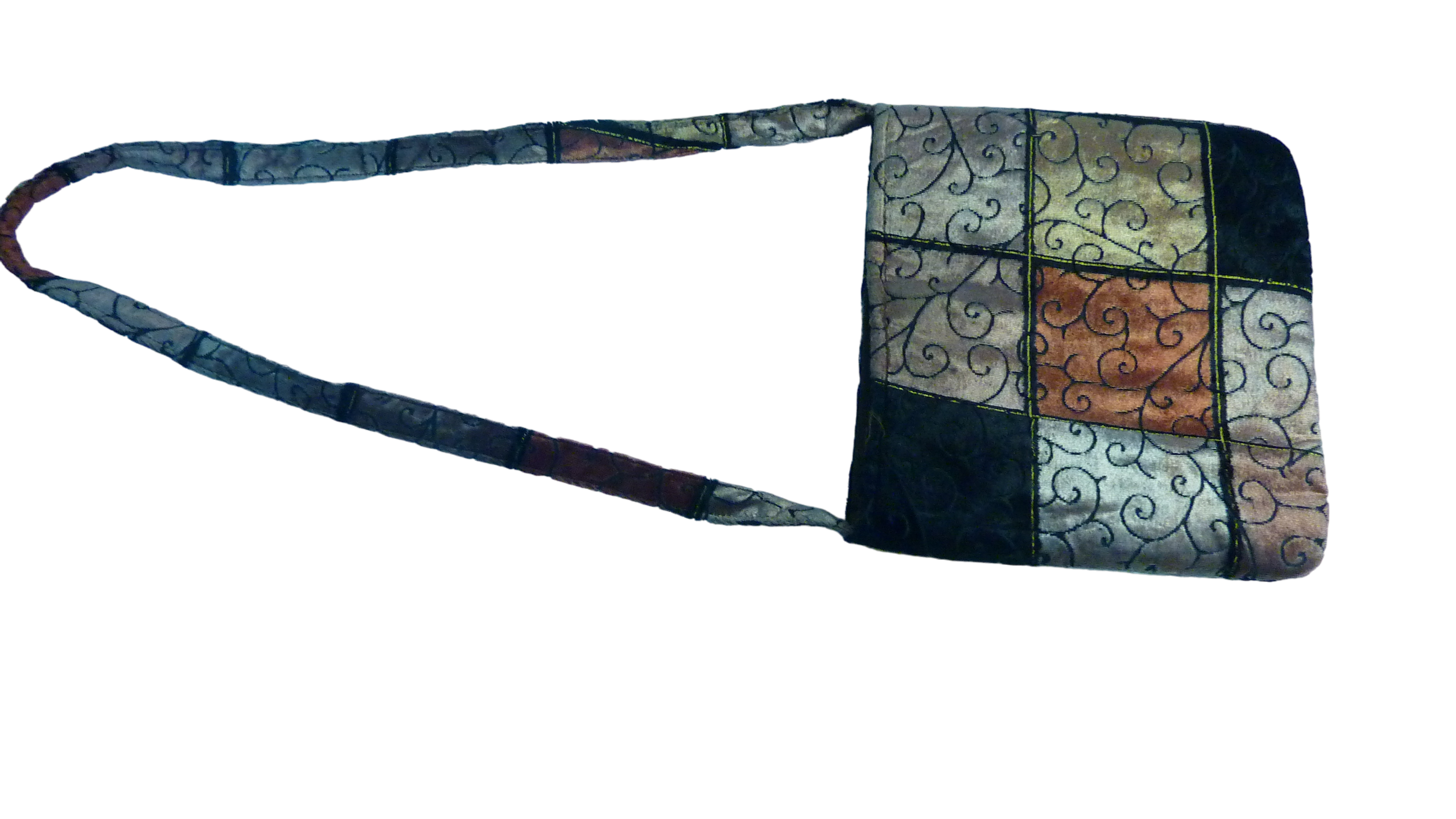 Sac bandouliere femme - Extérieure velours imprimé 