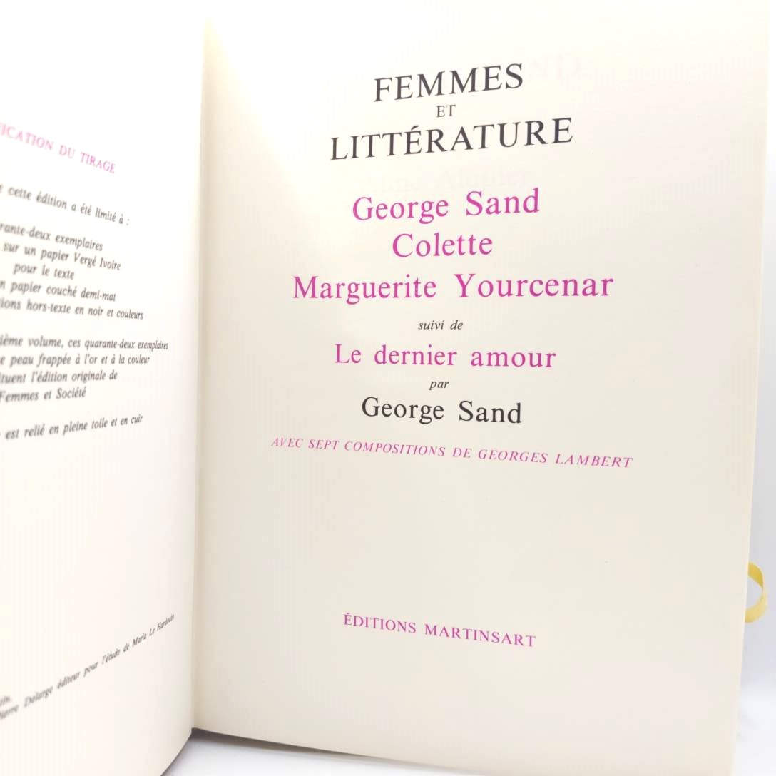Collection Femmes et Société. 6 tomes (complet). Editions Martinsart. 1981.Tirage limité. Edition de luxe  - Photo 12