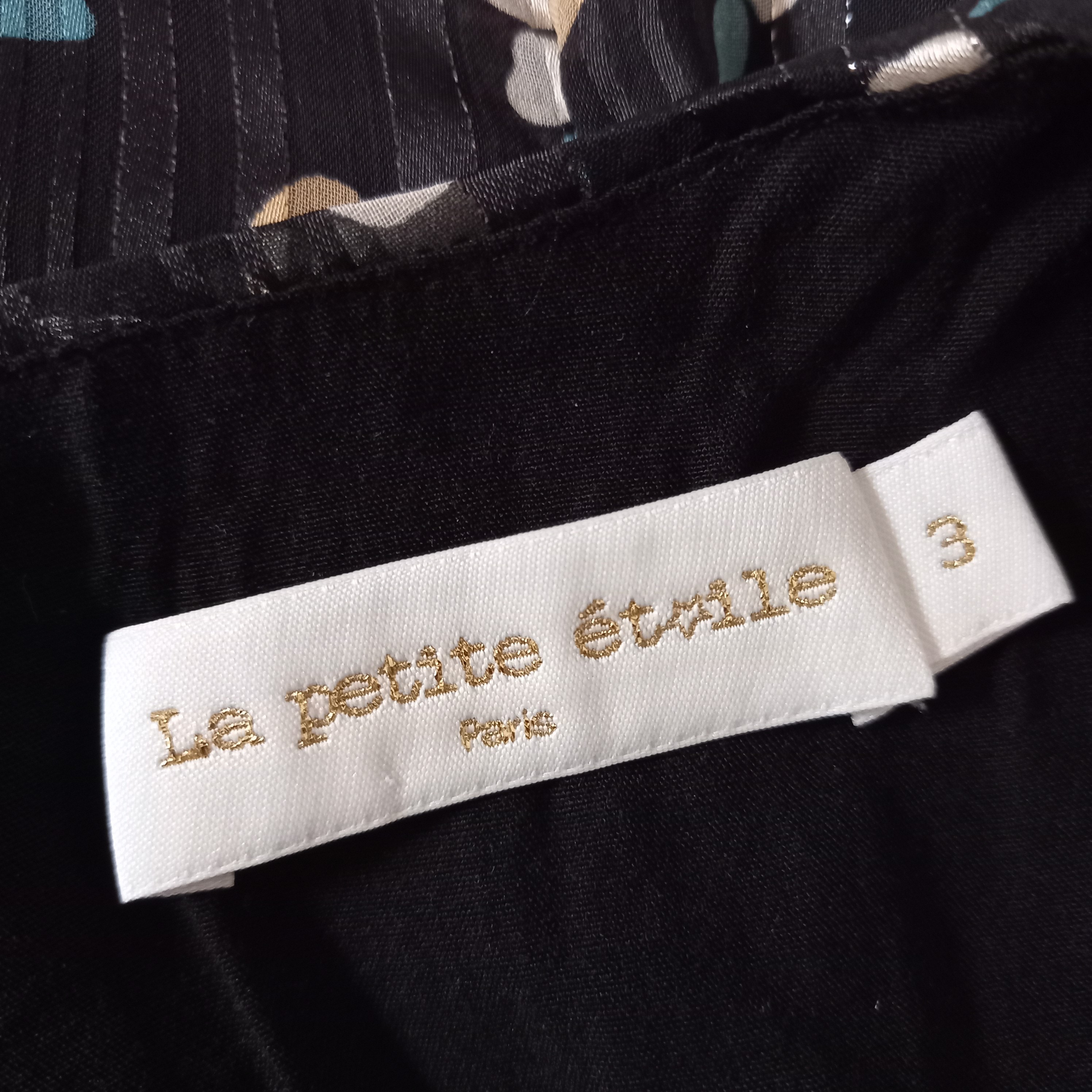 Robe haut croisé noir à motif la petite étoile taille 3 Très bon état - Vue 4 - 