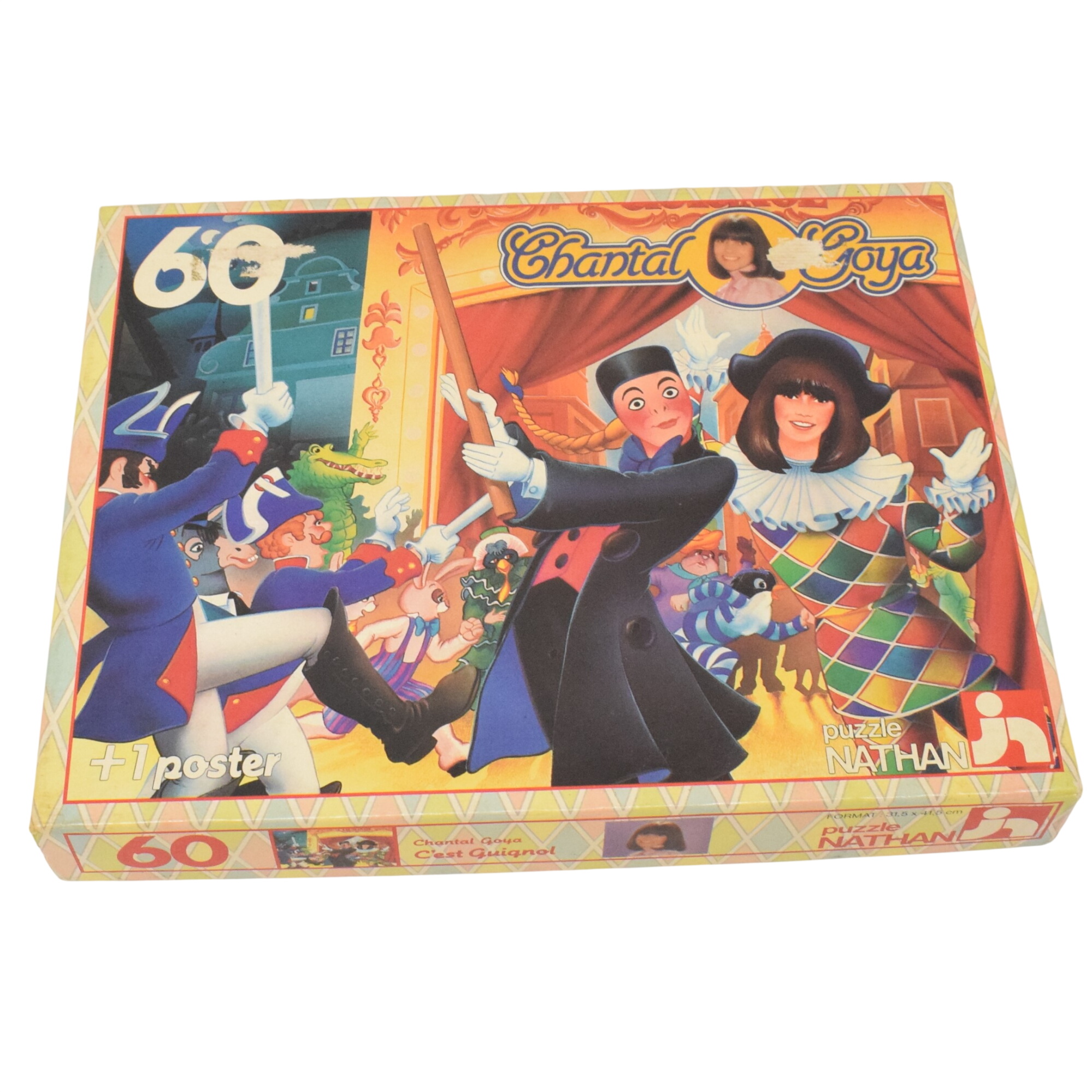Puzzle 60 pièces Chantal Goya C'est Guignol jeux Nathan 1982 État correct -  reconditionné disponible sur Label Emmaüs
