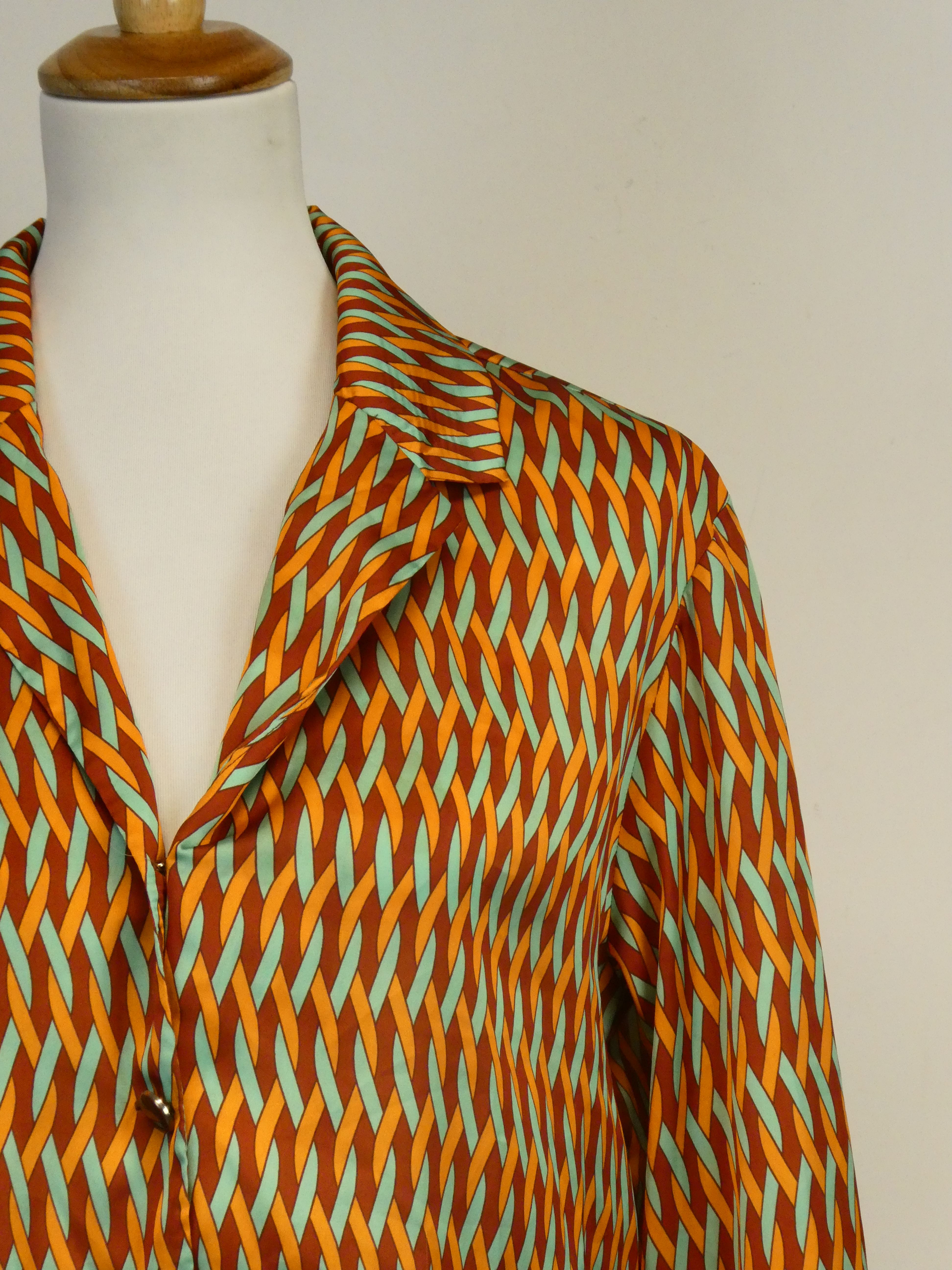 Pimkie chemise manches longues encolure tailleur à motif linéaire - Taille L - Photo 3