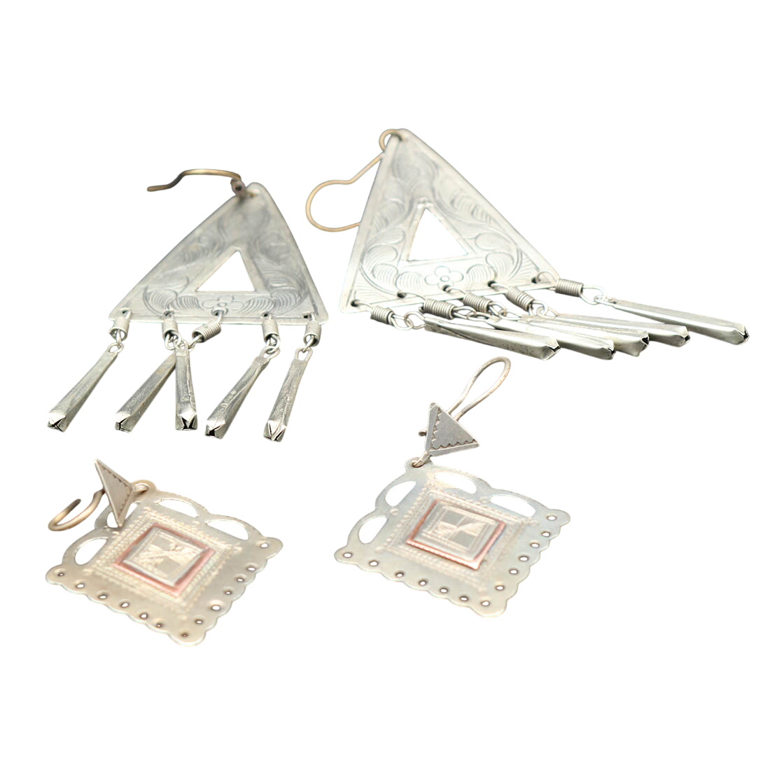 2 paires de boucles d'oreille artisanales nord-africaines Bon état -  reconditionné disponible sur Label Emmaüs