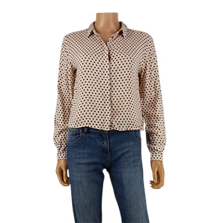 Chemiser court imprim cur - taille 34 - H&M - Modalova