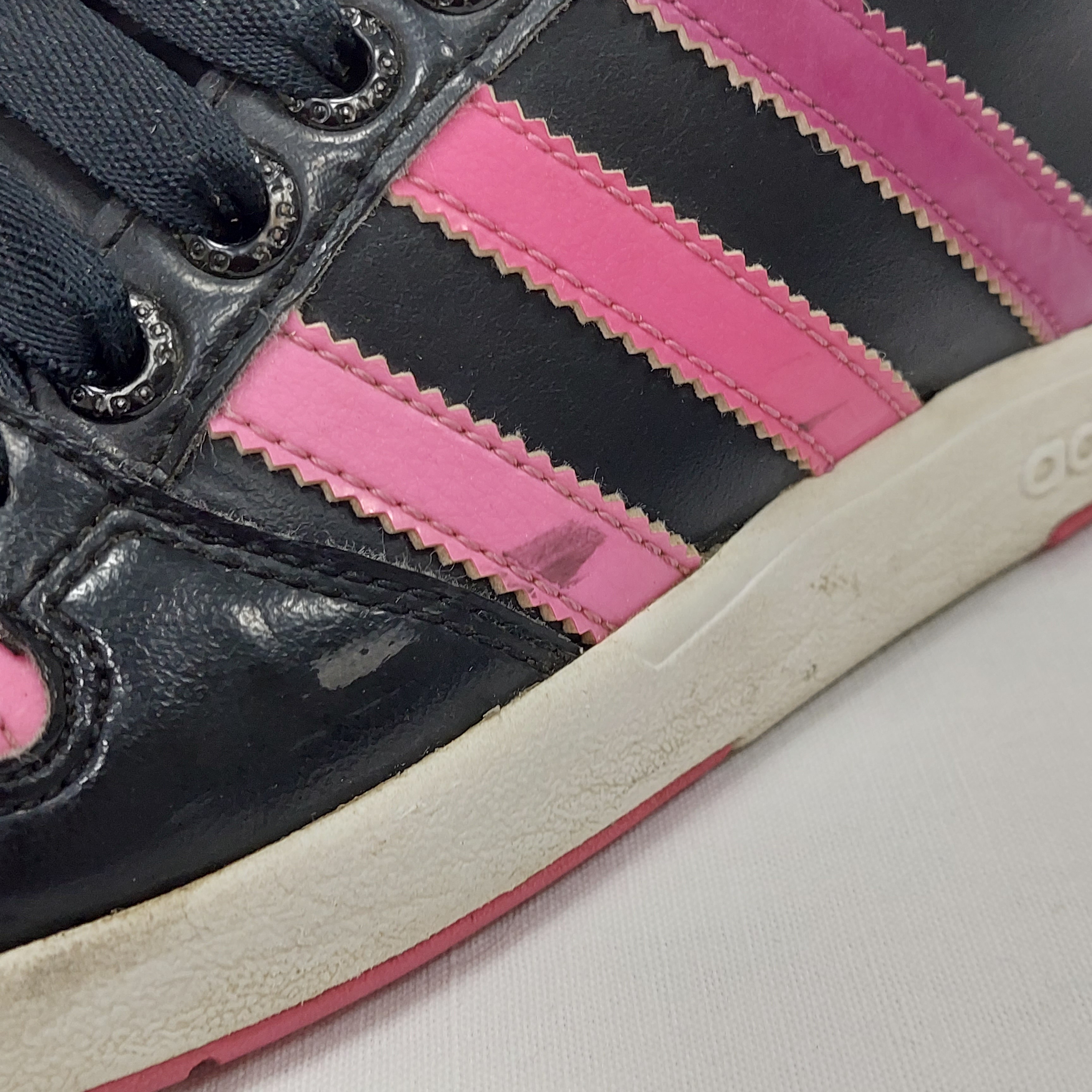 Sneakers - Adidas midiru montantes- noir - rose - taille 37½ Bon état - Vue 6 - 