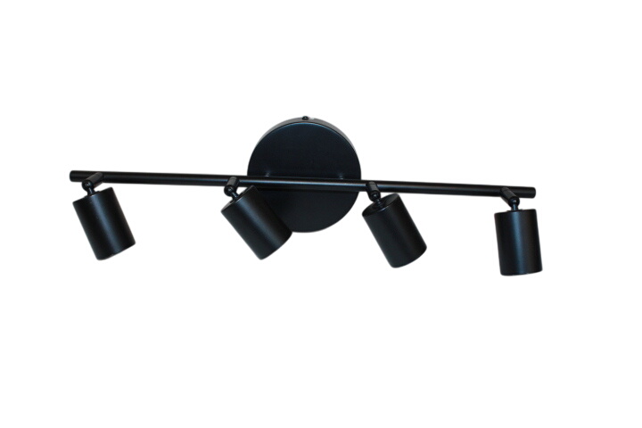 Applique murale noire- 4 spots orientables - Photo 0