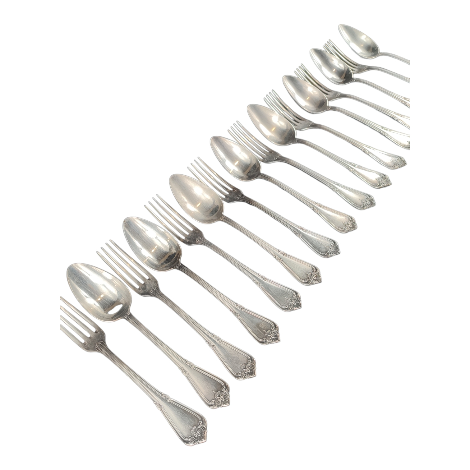 Ménagère ALFENIDE 8 personnes (poinçons) - Bon état - Photo 2