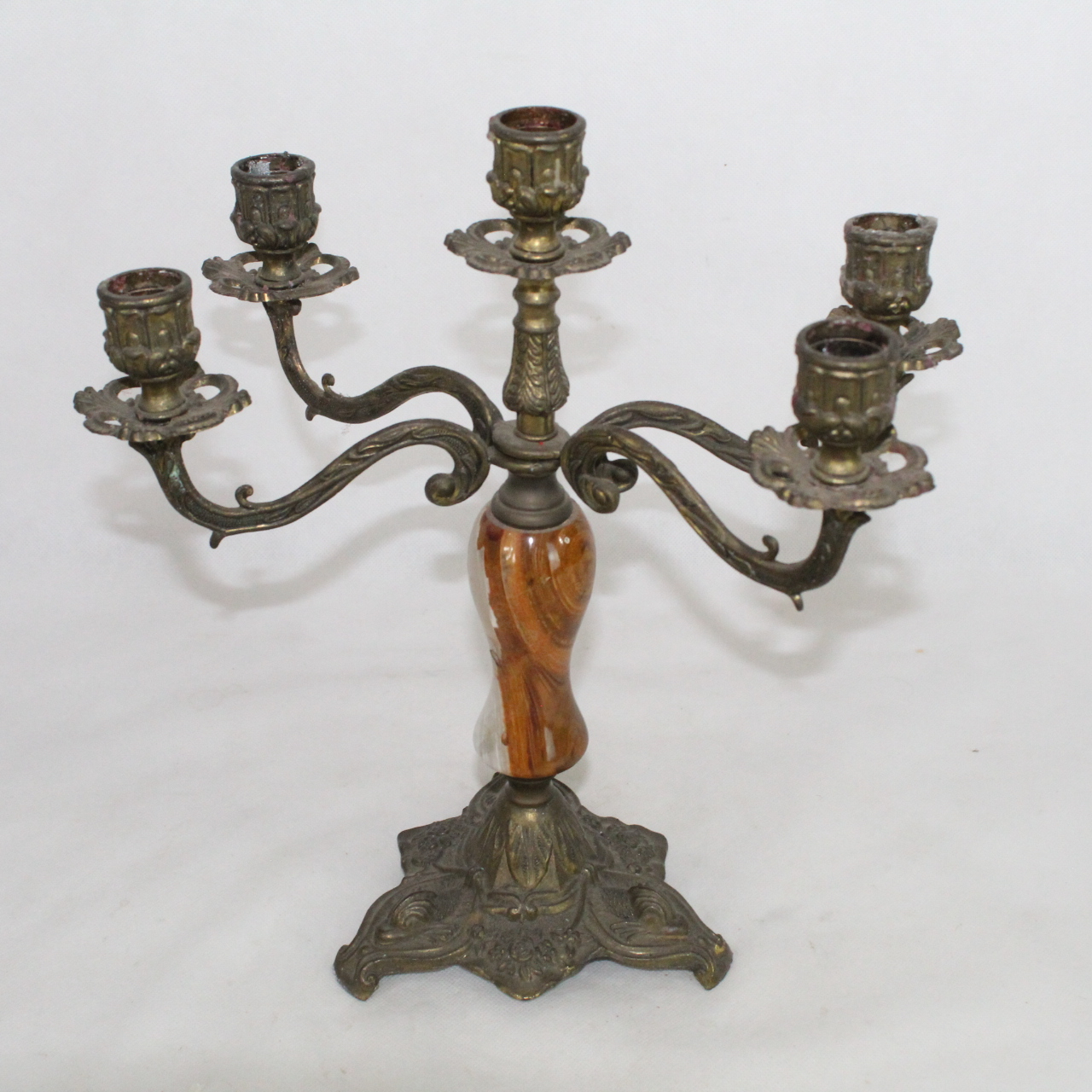 Chandelier Métal Argenté – Hauteur 19 Cm – Sans Marque – État D'occasion Correct – Sans Poinçon