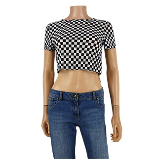 Crop top  damier noir et - Dividcd - Taille M - H&M - Modalova