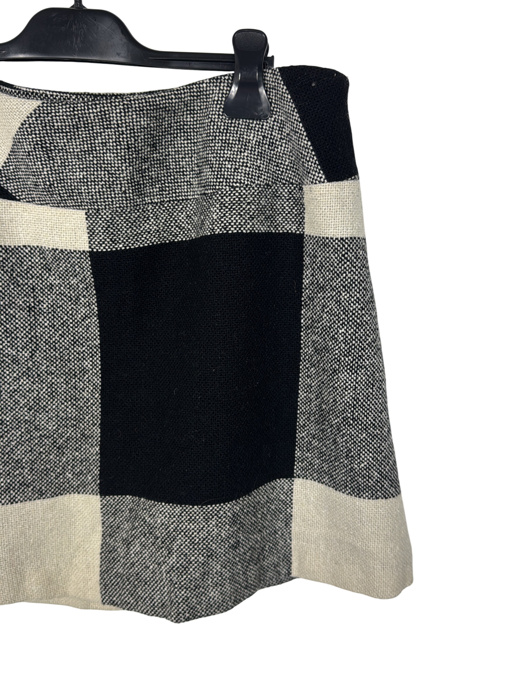 Mini-jupe Promod à carreaux noir et crème XL 42 Très bon état - Vue 2 - 