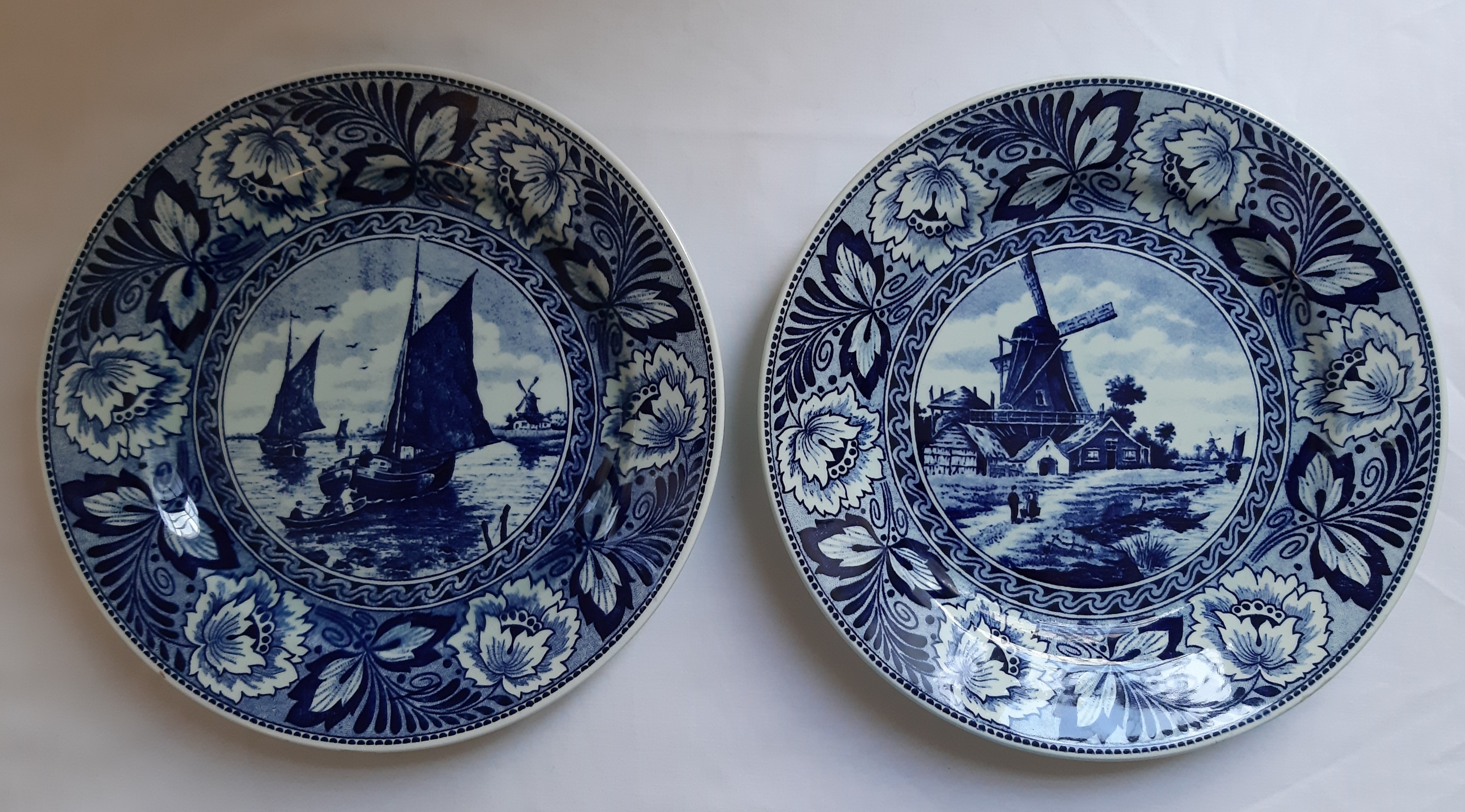 Lot de 2 Assiettes Décorative bleu signé, Royal Sphinx Delft, Made in Holland, vintage  -  reconditionné disponible sur Label Emmaüs