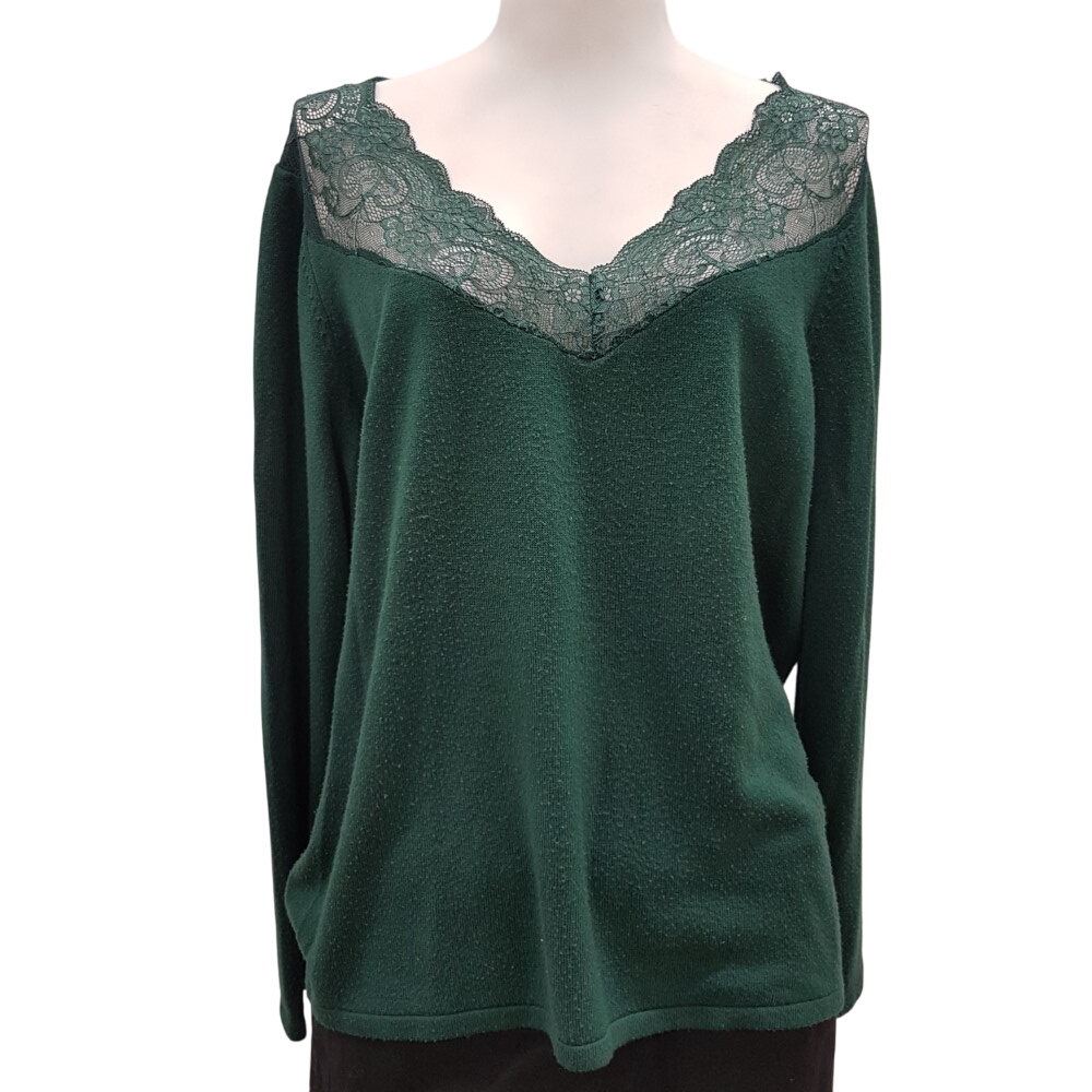 Pull fin vert sapin - GRAIN DE MALICE - Taille XL - Photo 0