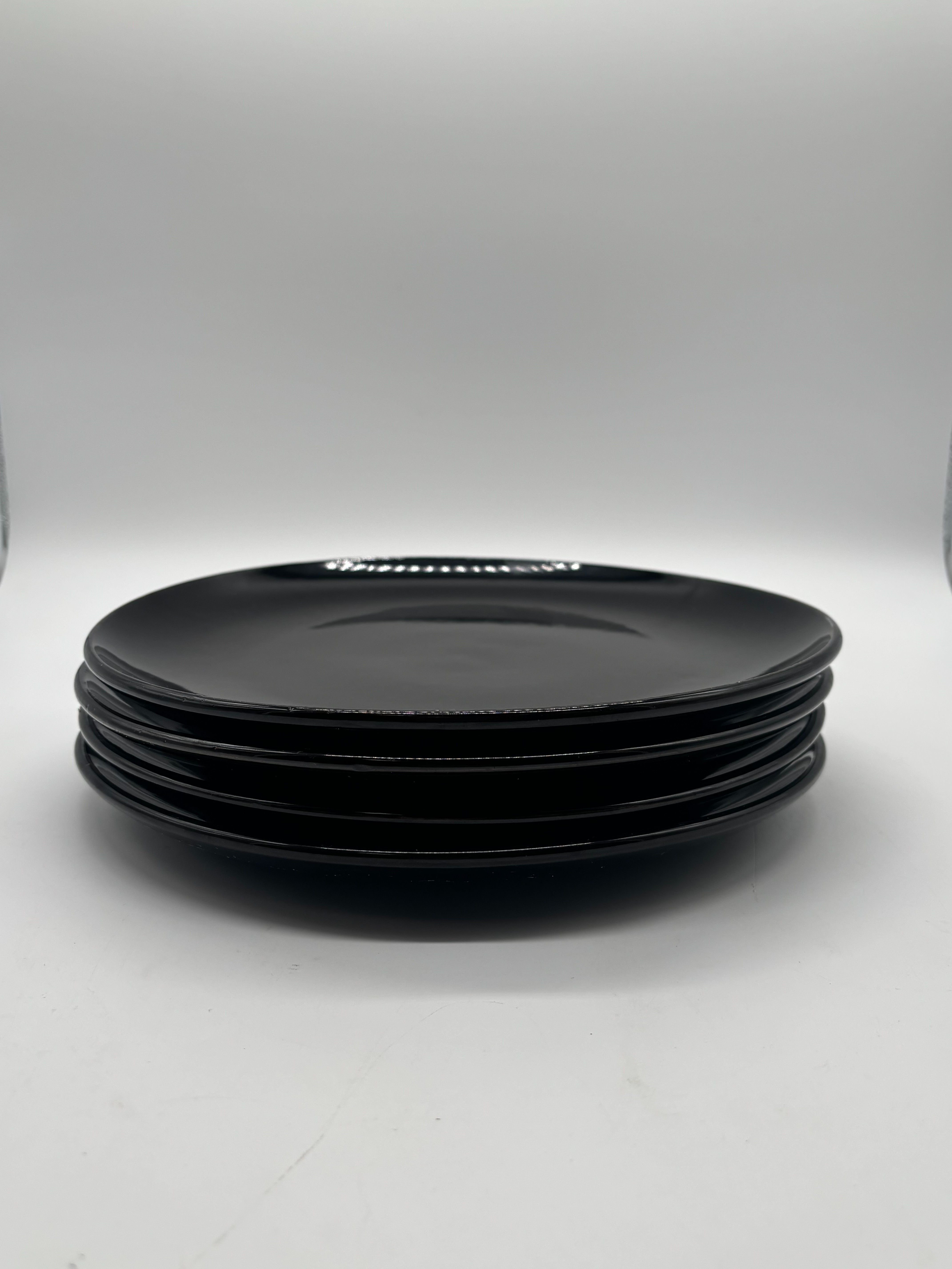 Ensemble de 4 assiettes noir - Photo 3