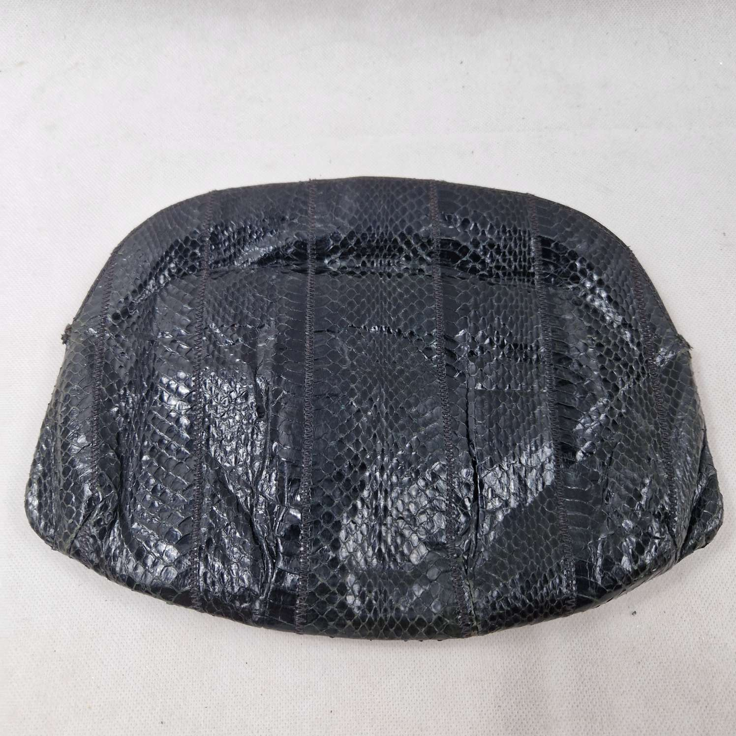 Voir photo 4 de Sac en croco et bois vintage Sac en croco et bois vintage Bon état - Vue 4 -