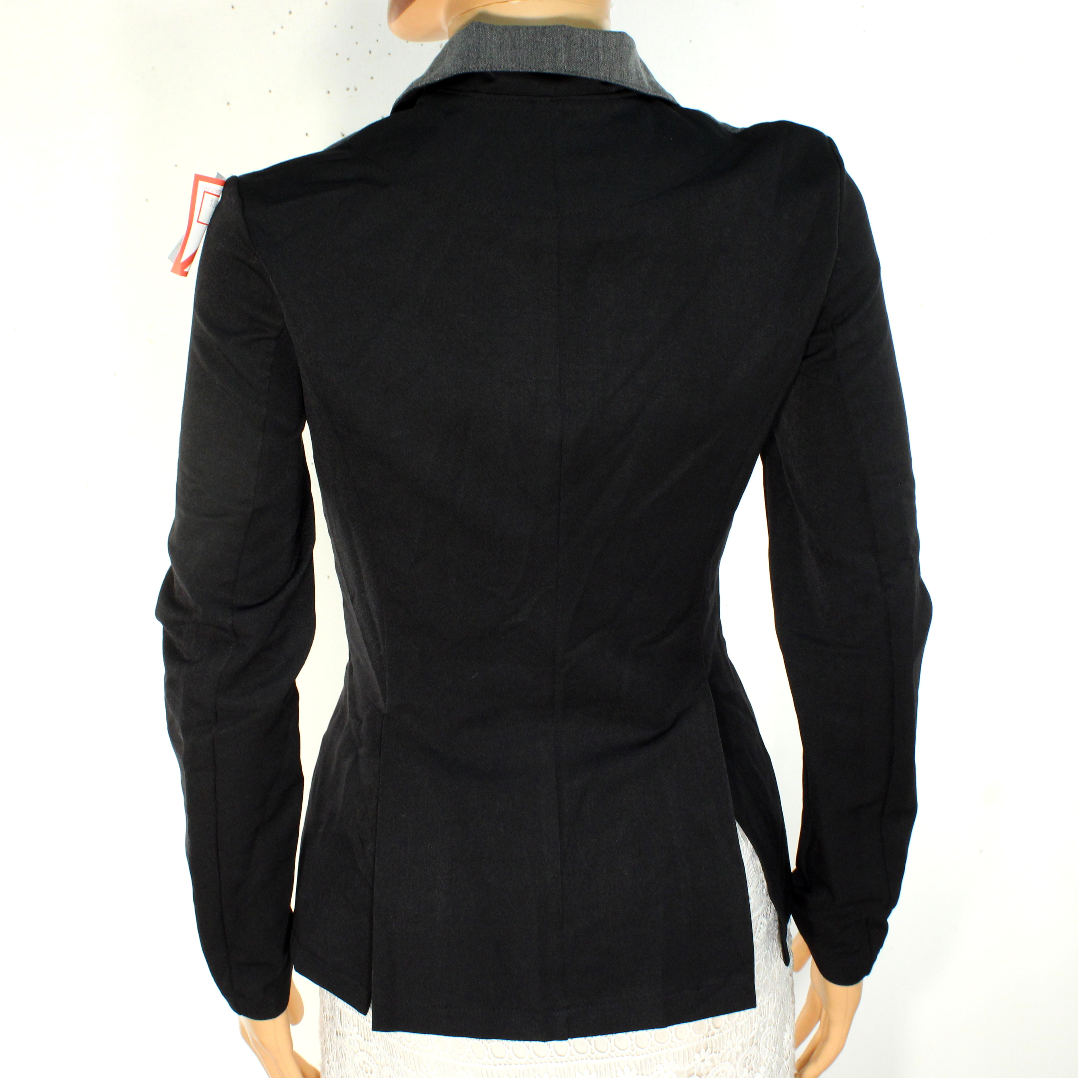 Veste Femme De Concours Equitation Noire & Grise EQUI.THEME Taille XS  - Vue 2 - 