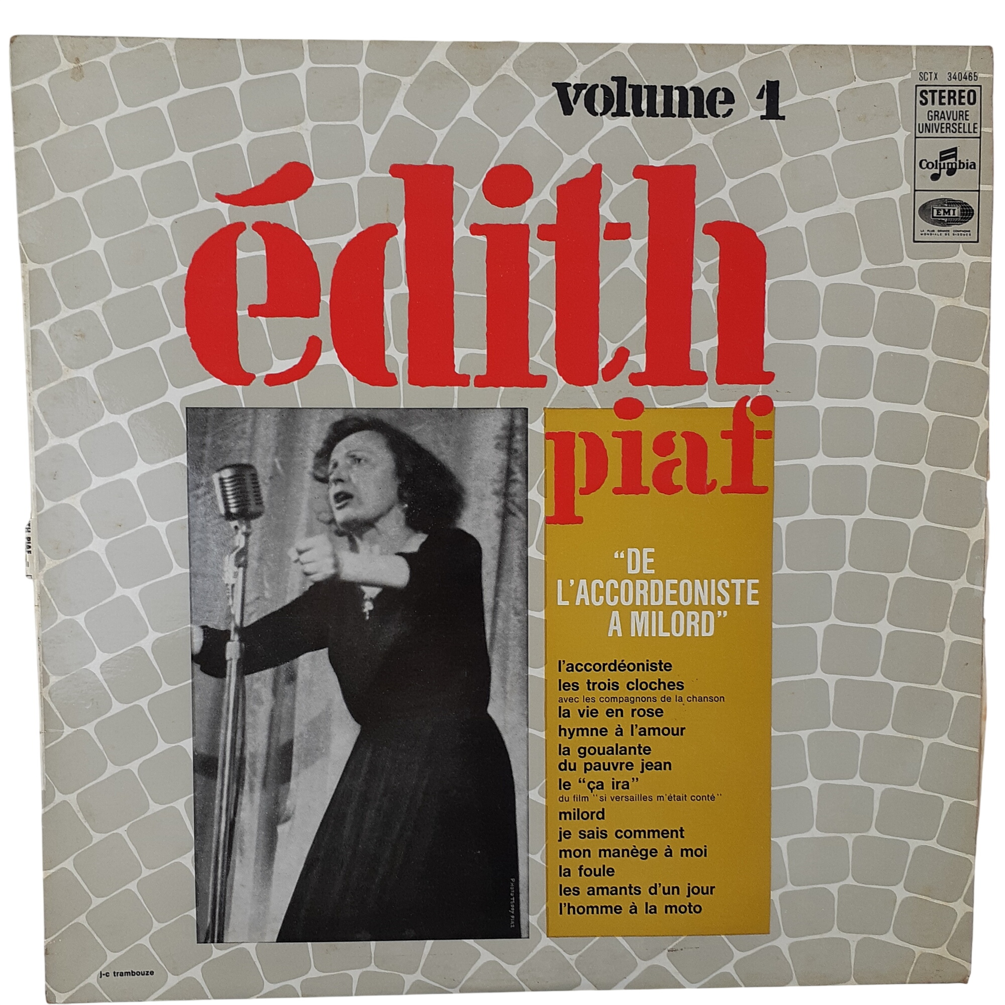 Edith Piaf de l'accordéoniste à Milord vol 1 Très bon état -  reconditionné disponible sur Label Emmaüs